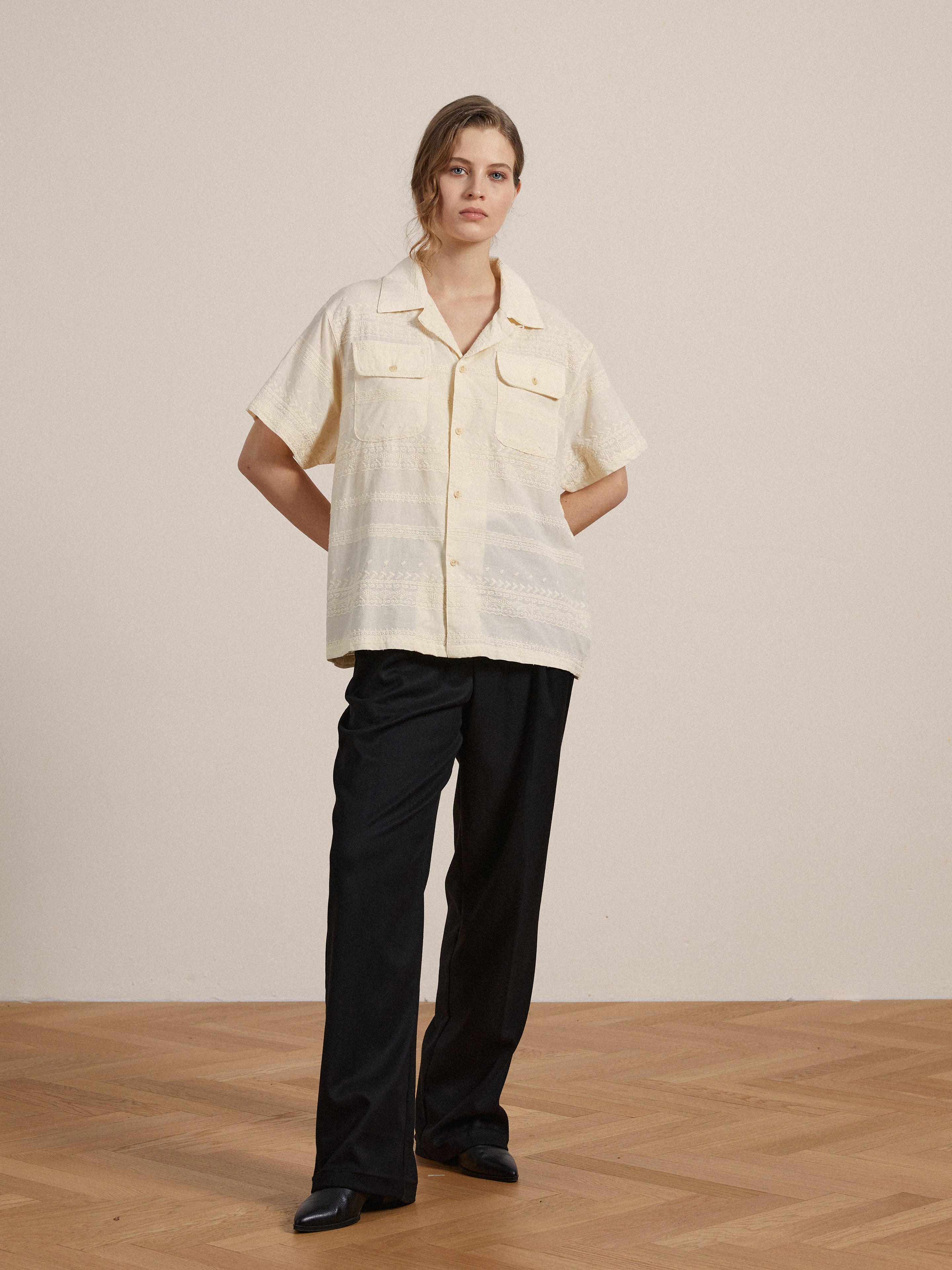 Lace SS Camp Shirt - Image 7