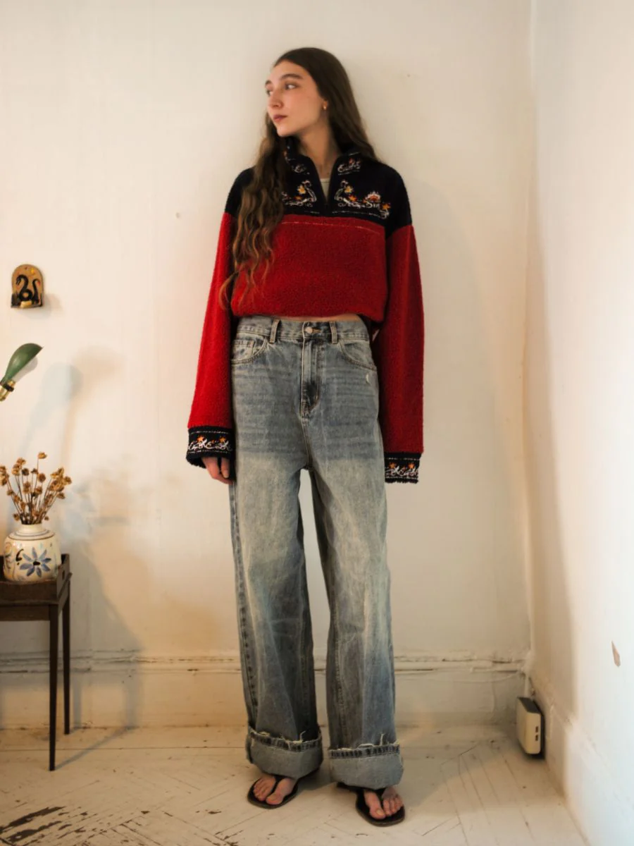 Lacy Baggy Jeans - Image 10