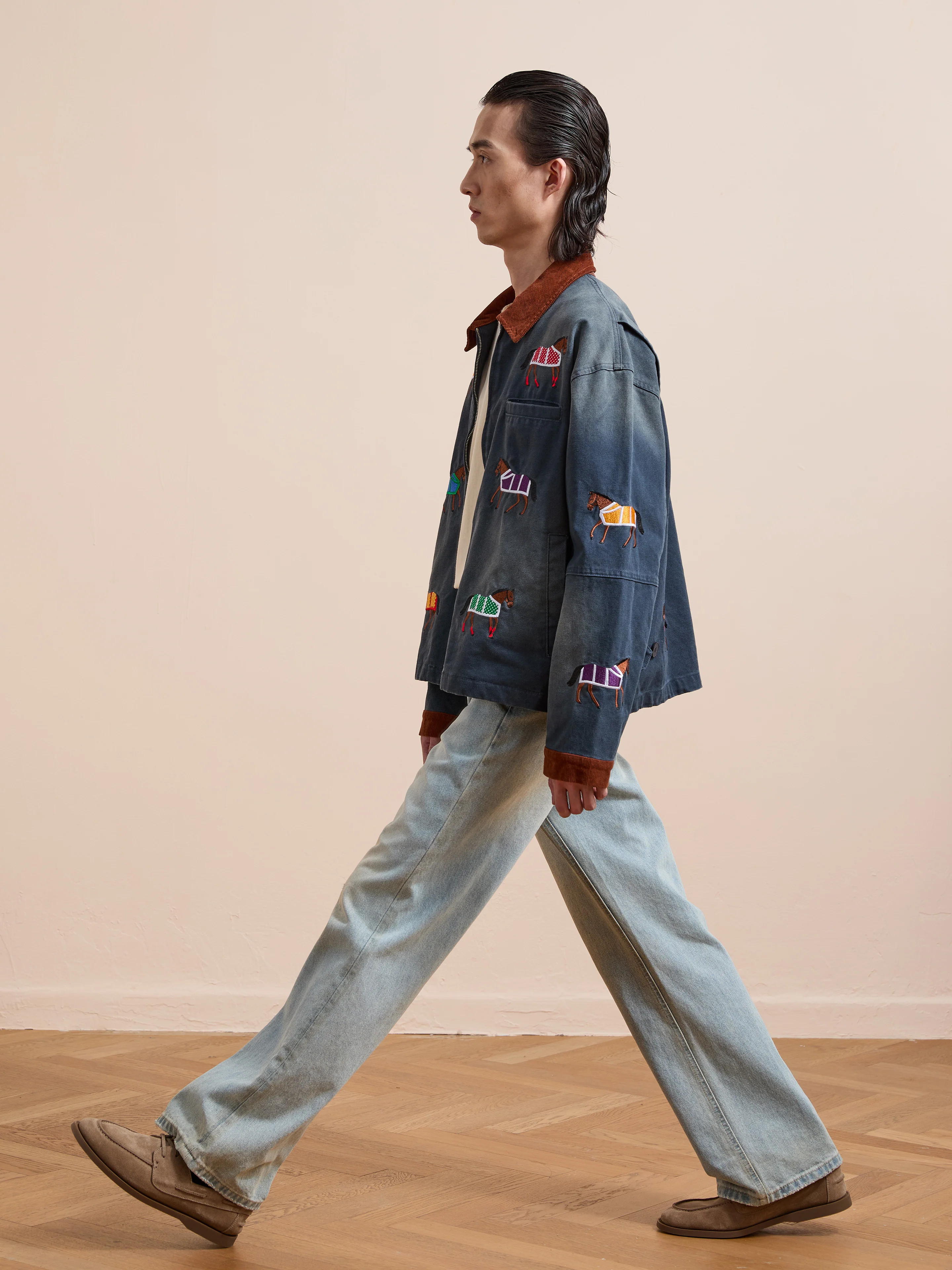 Lariat Horse Embroidered Work Jacket - Image 15