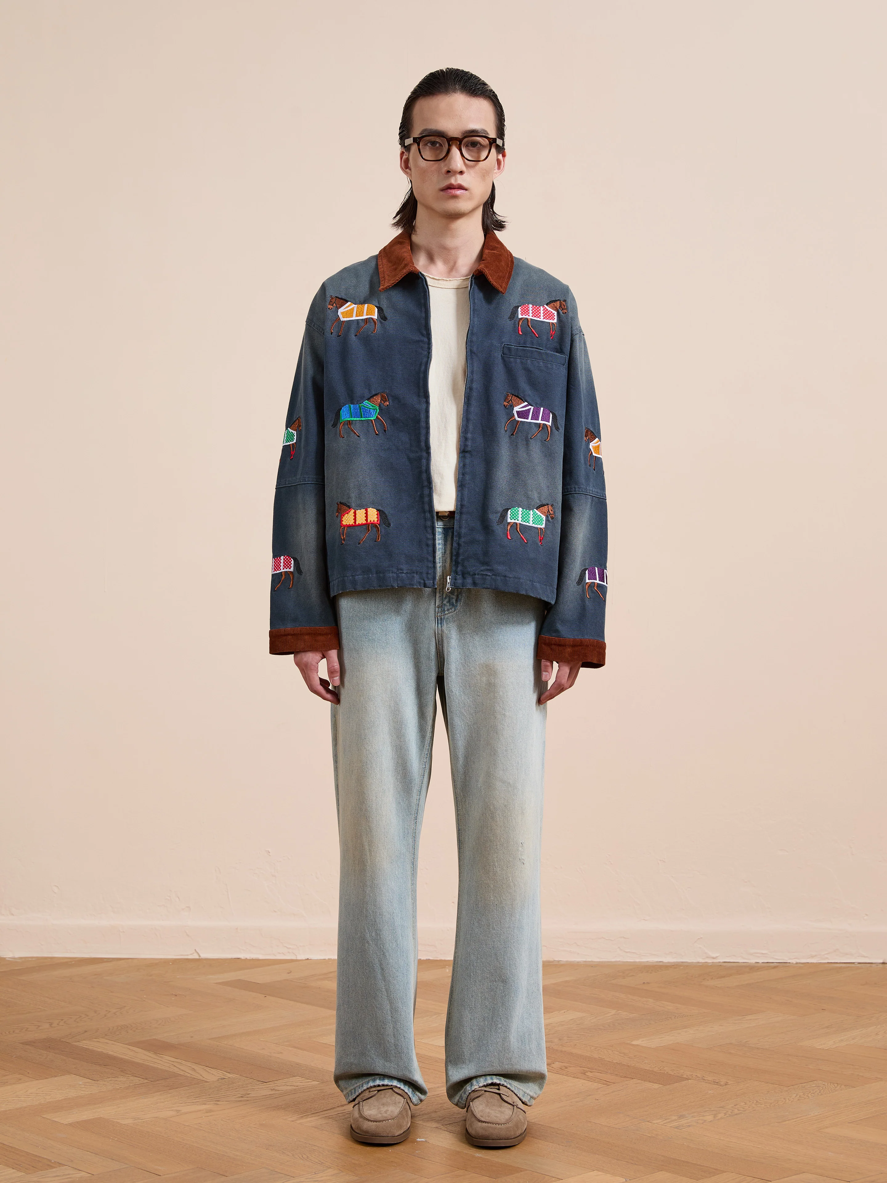 Lariat Horse Embroidered Work Jacket - Image 17