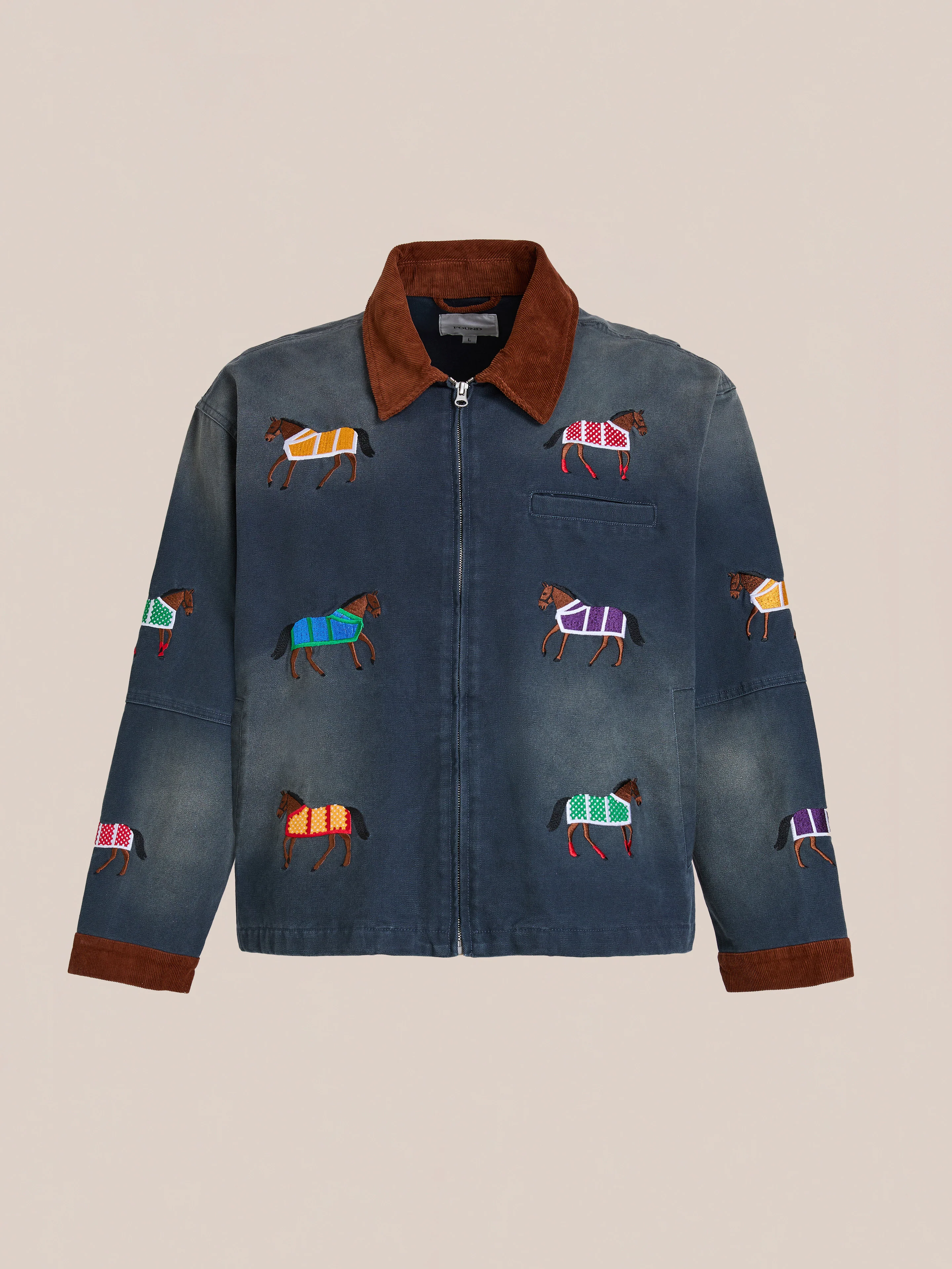 Lariat Horse Embroidered Work Jacket - Image 5