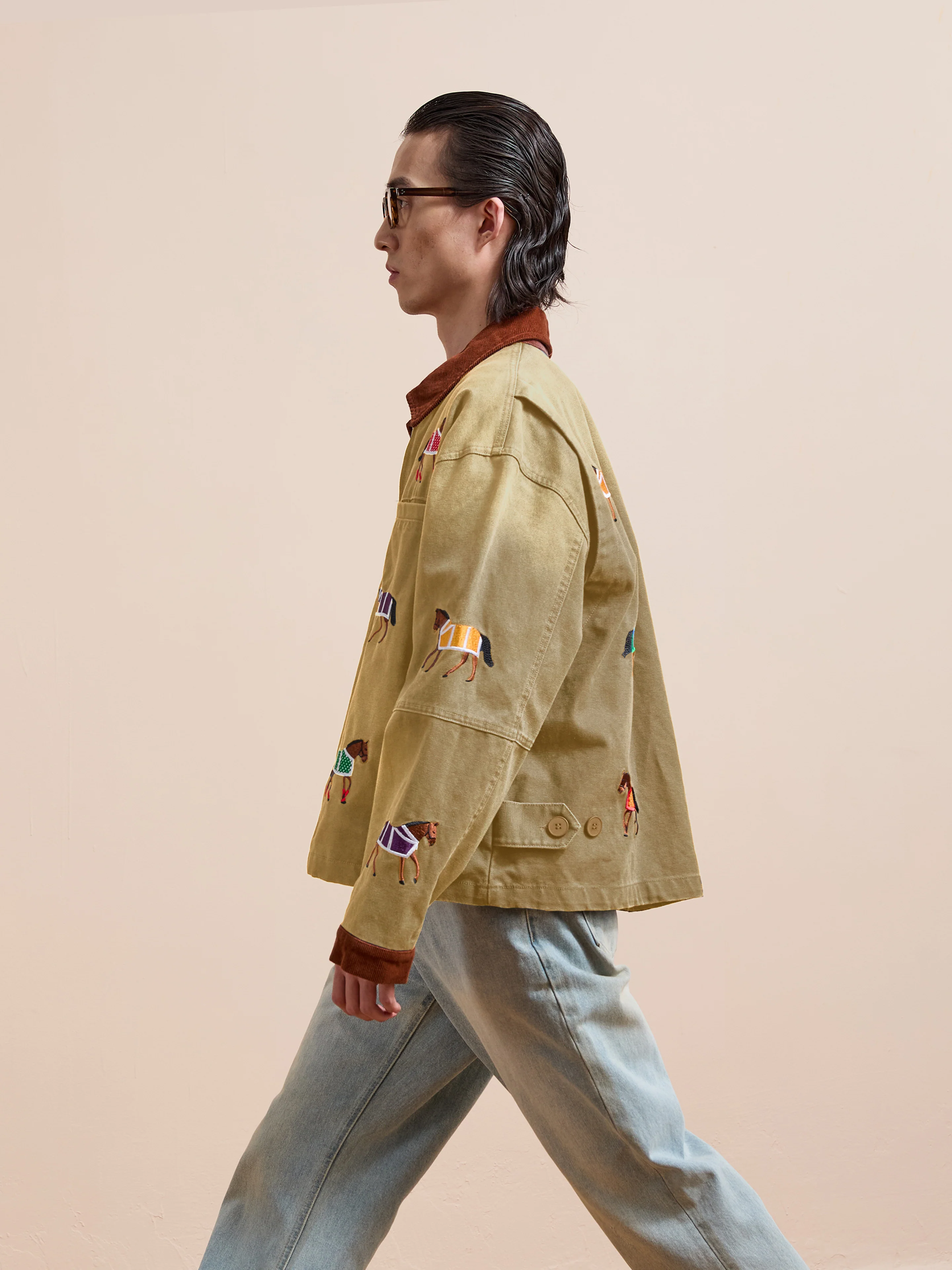 Lariat Horse Embroidered Work Jacket - Image 4