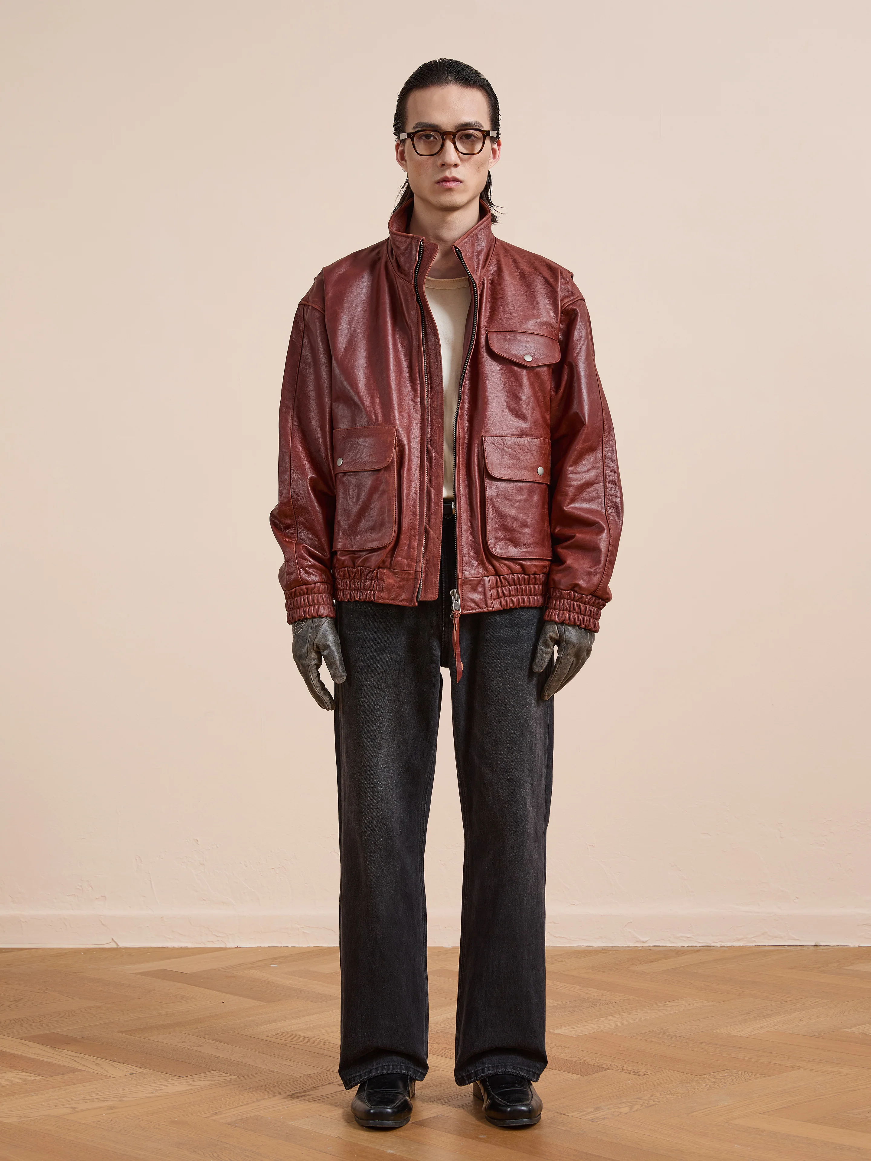 Redwood Leather Bomber Jacket - Image 10