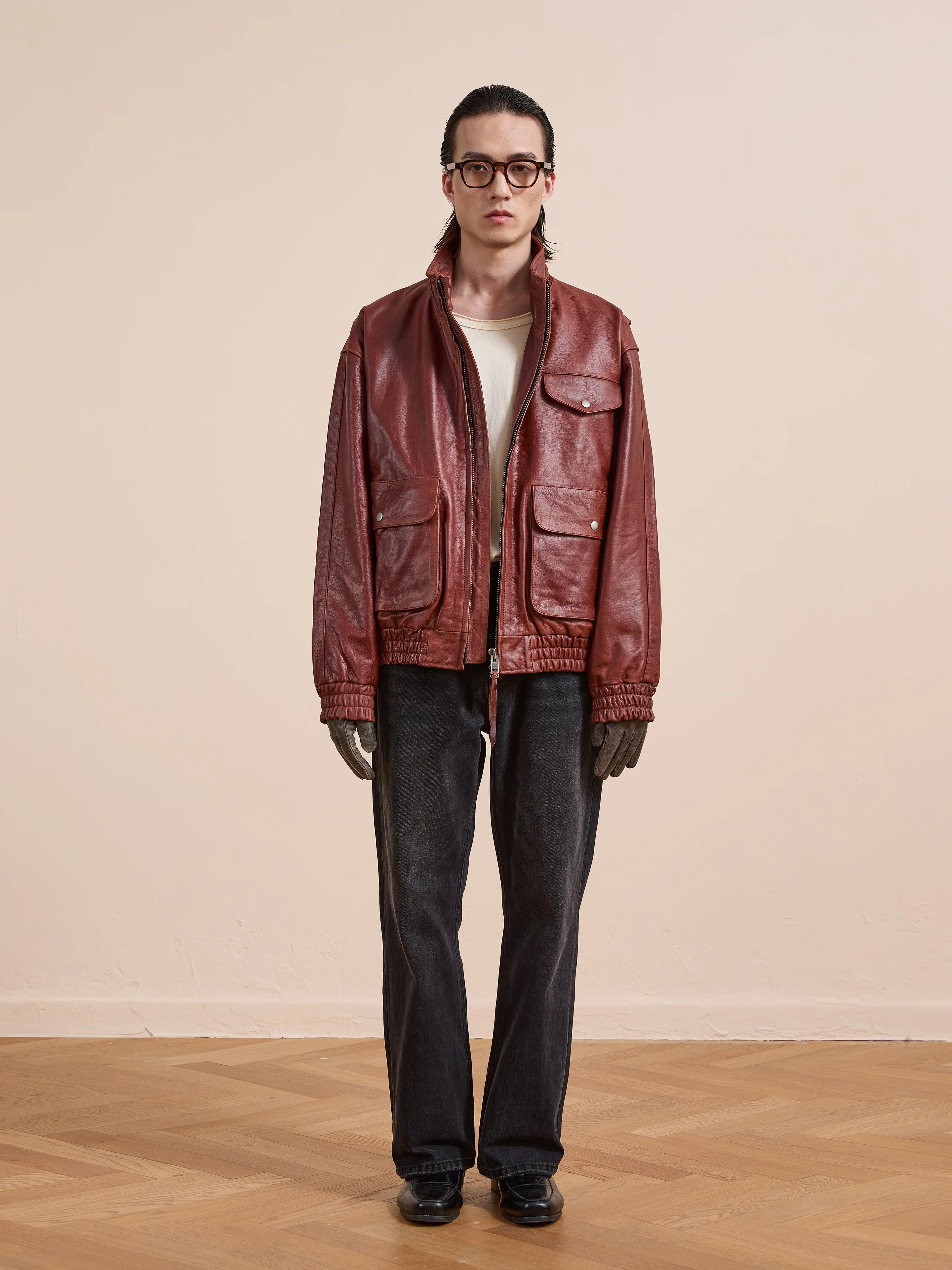 Redwood Leather Bomber Jacket - Image 11