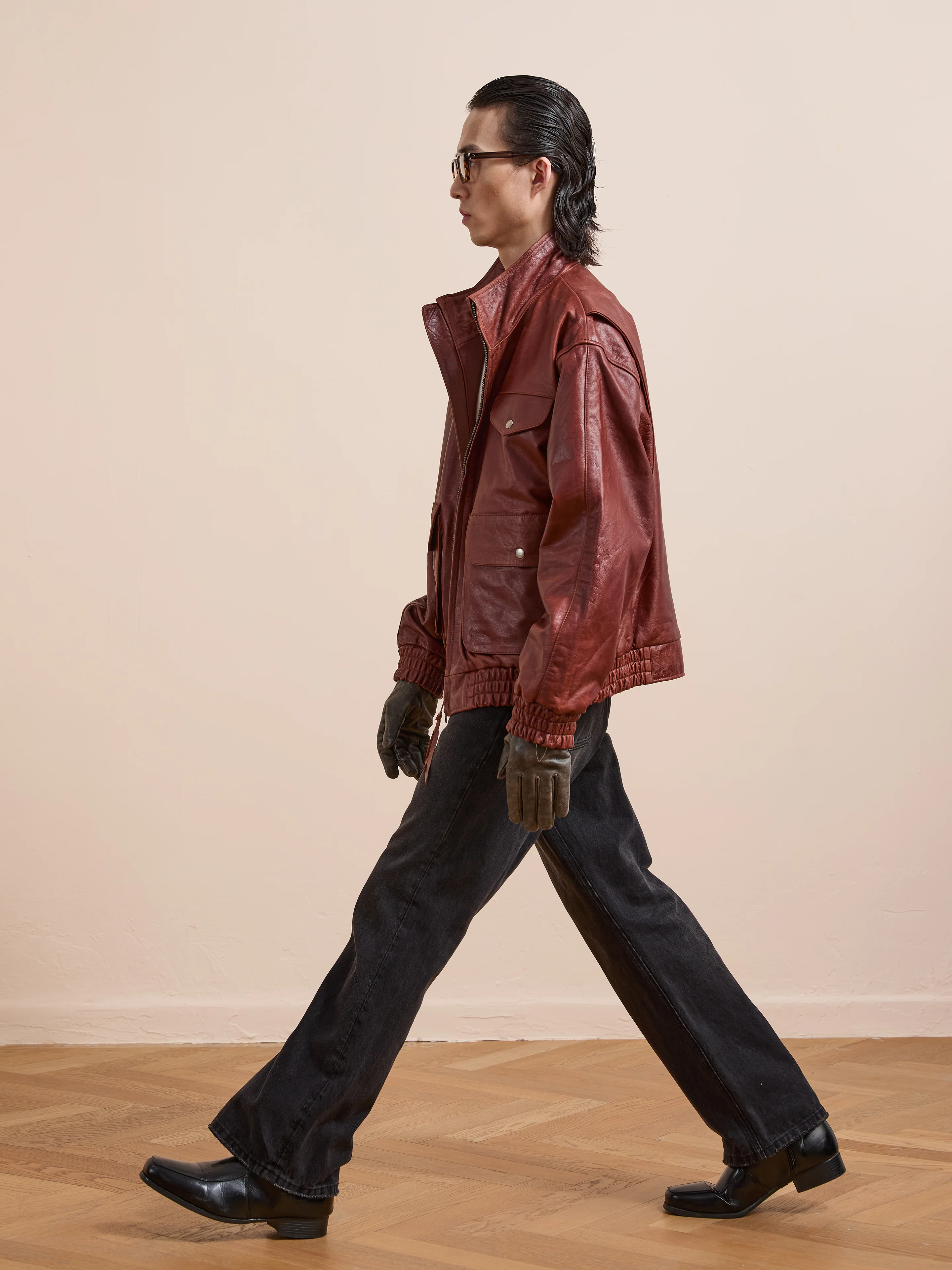 Redwood Leather Bomber Jacket - Image 13