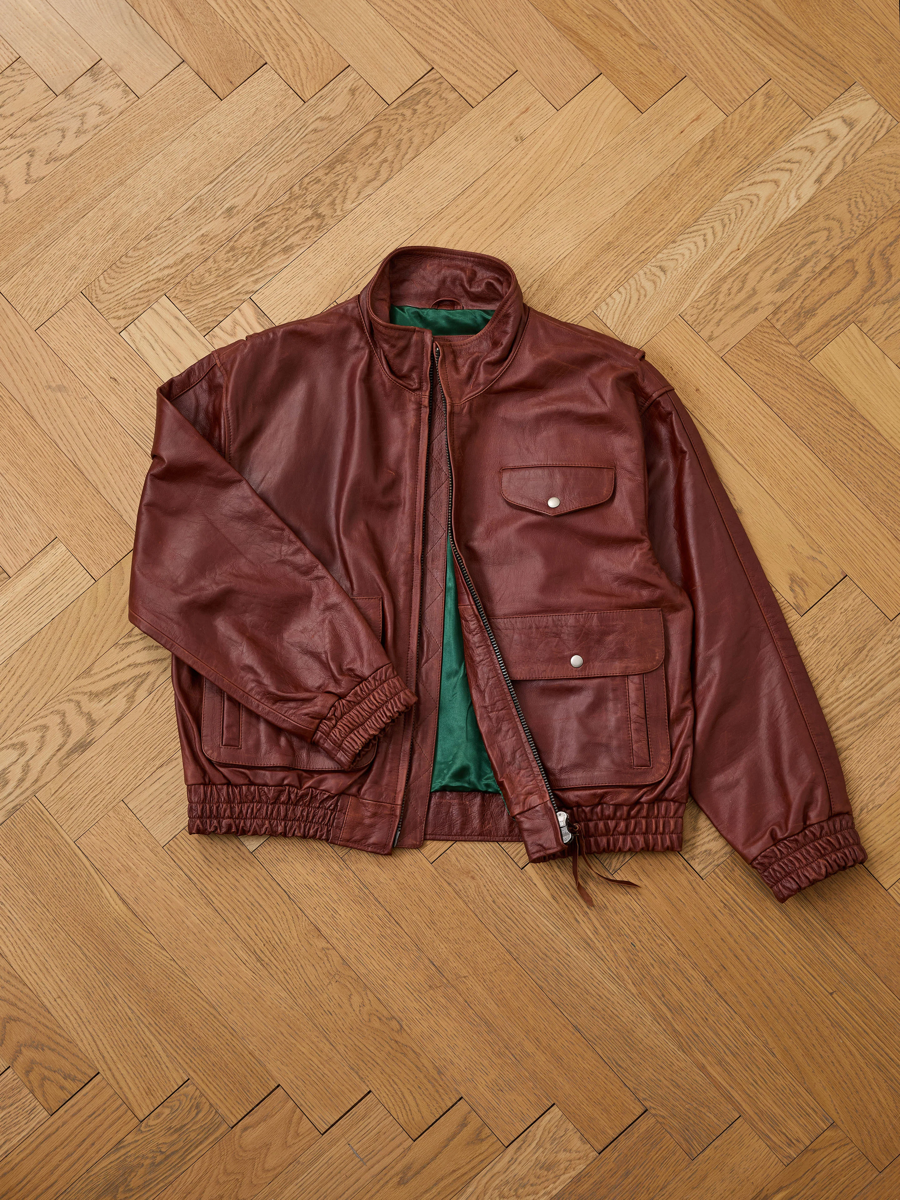 Redwood Leather Bomber Jacket - Image 15