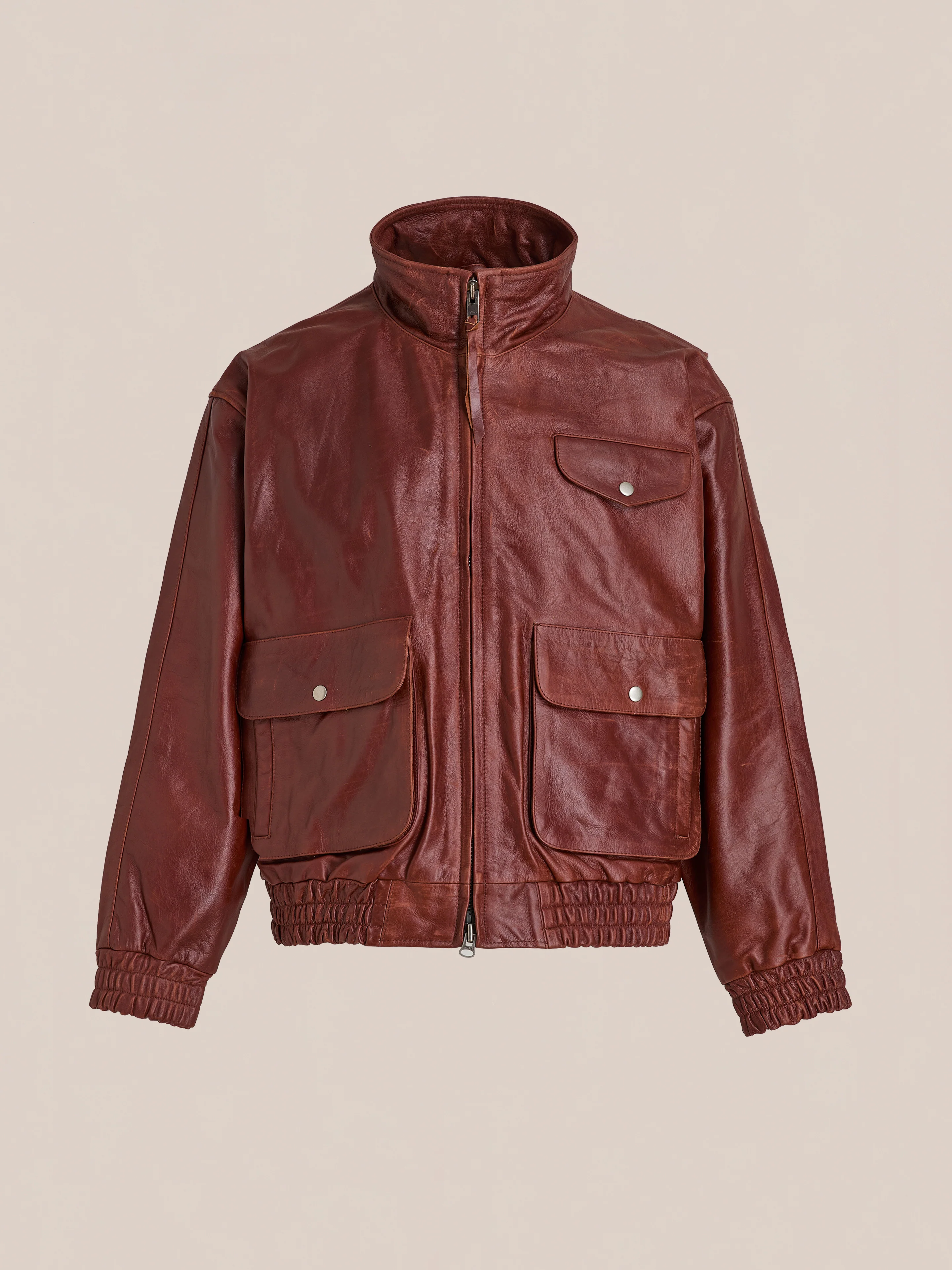 Redwood Leather Bomber Jacket - Image 3