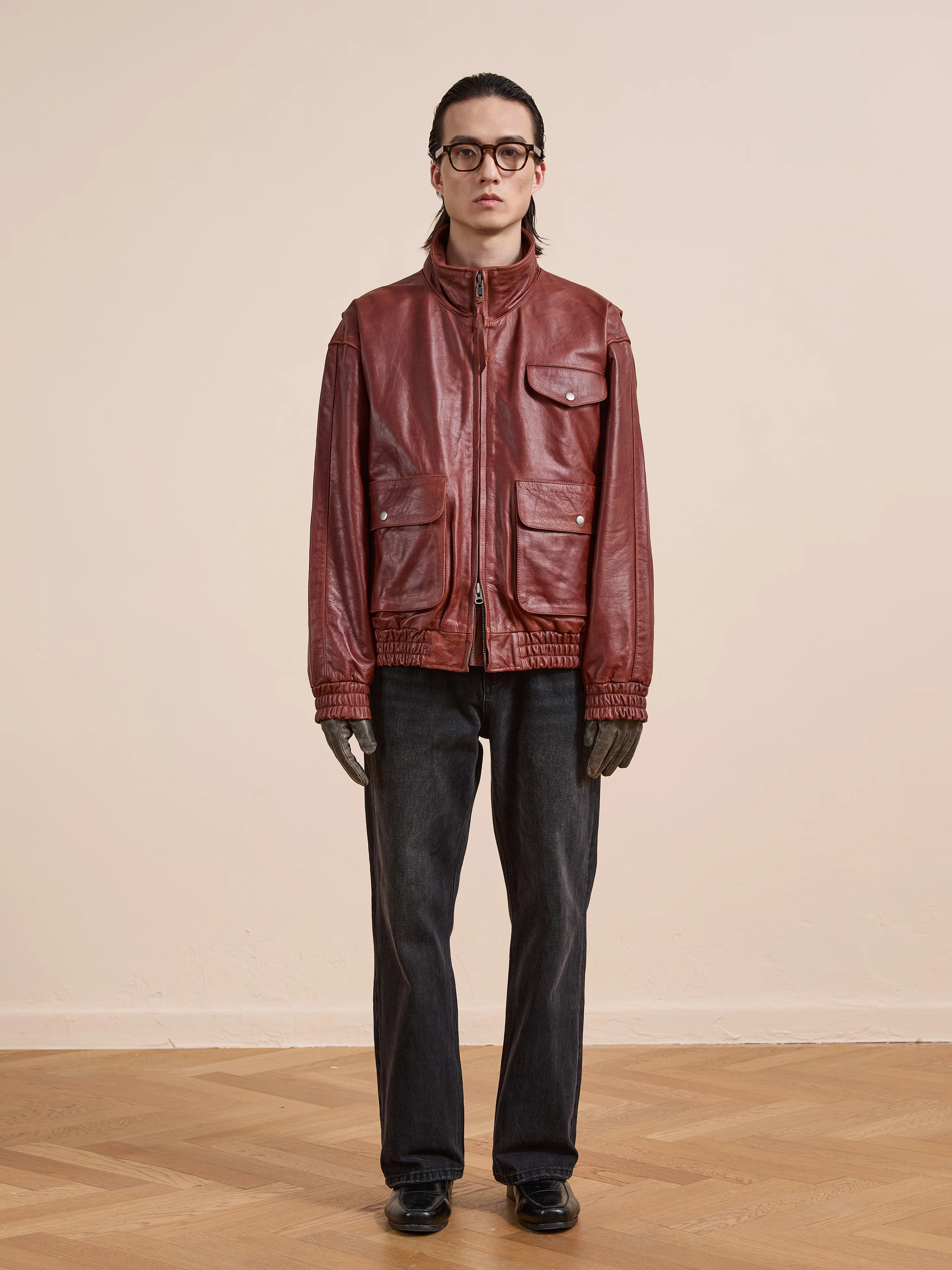 Redwood Leather Bomber Jacket - Image 6