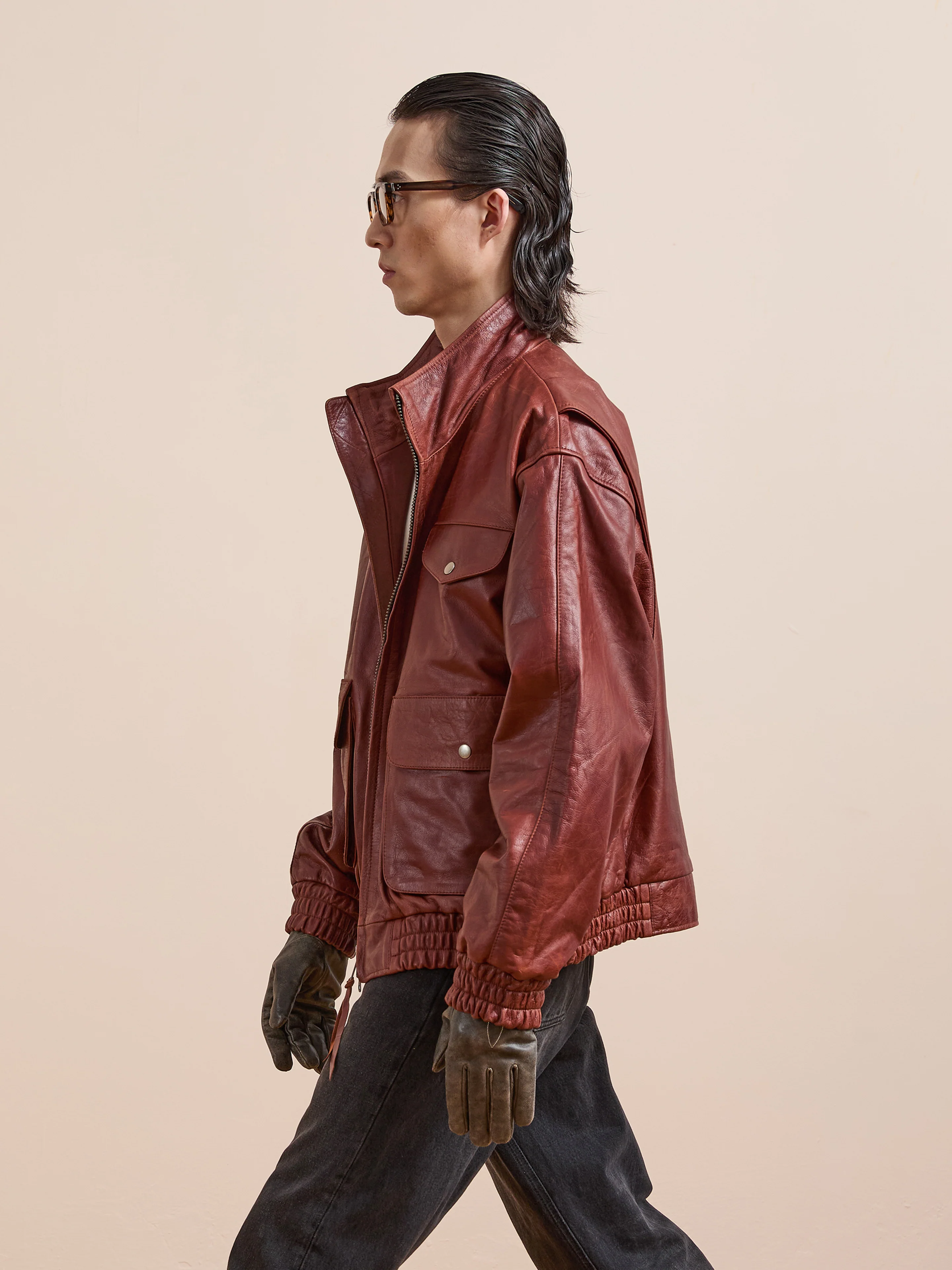 Redwood Leather Bomber Jacket - Image 7