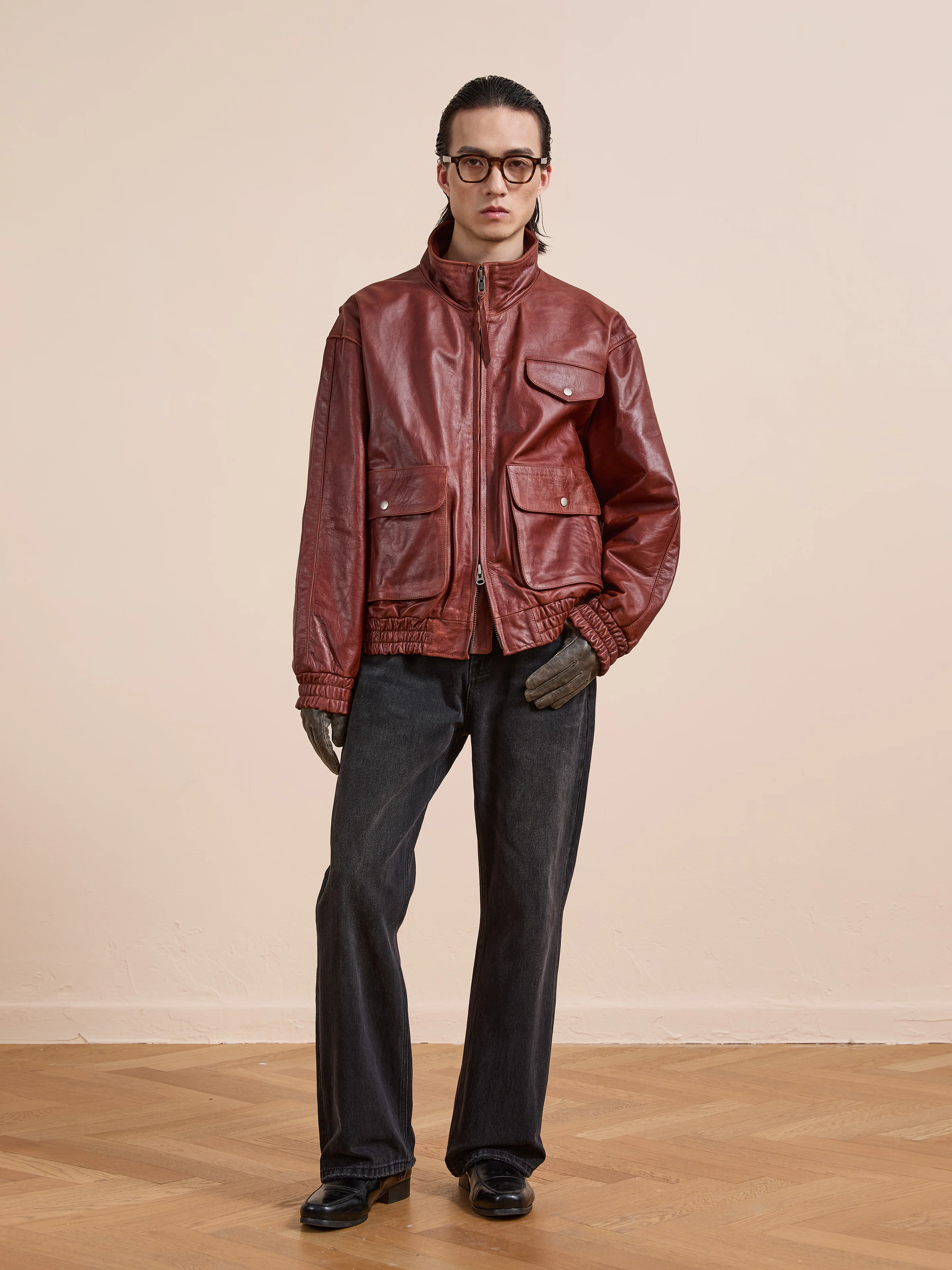 Redwood Leather Bomber Jacket - Image 8
