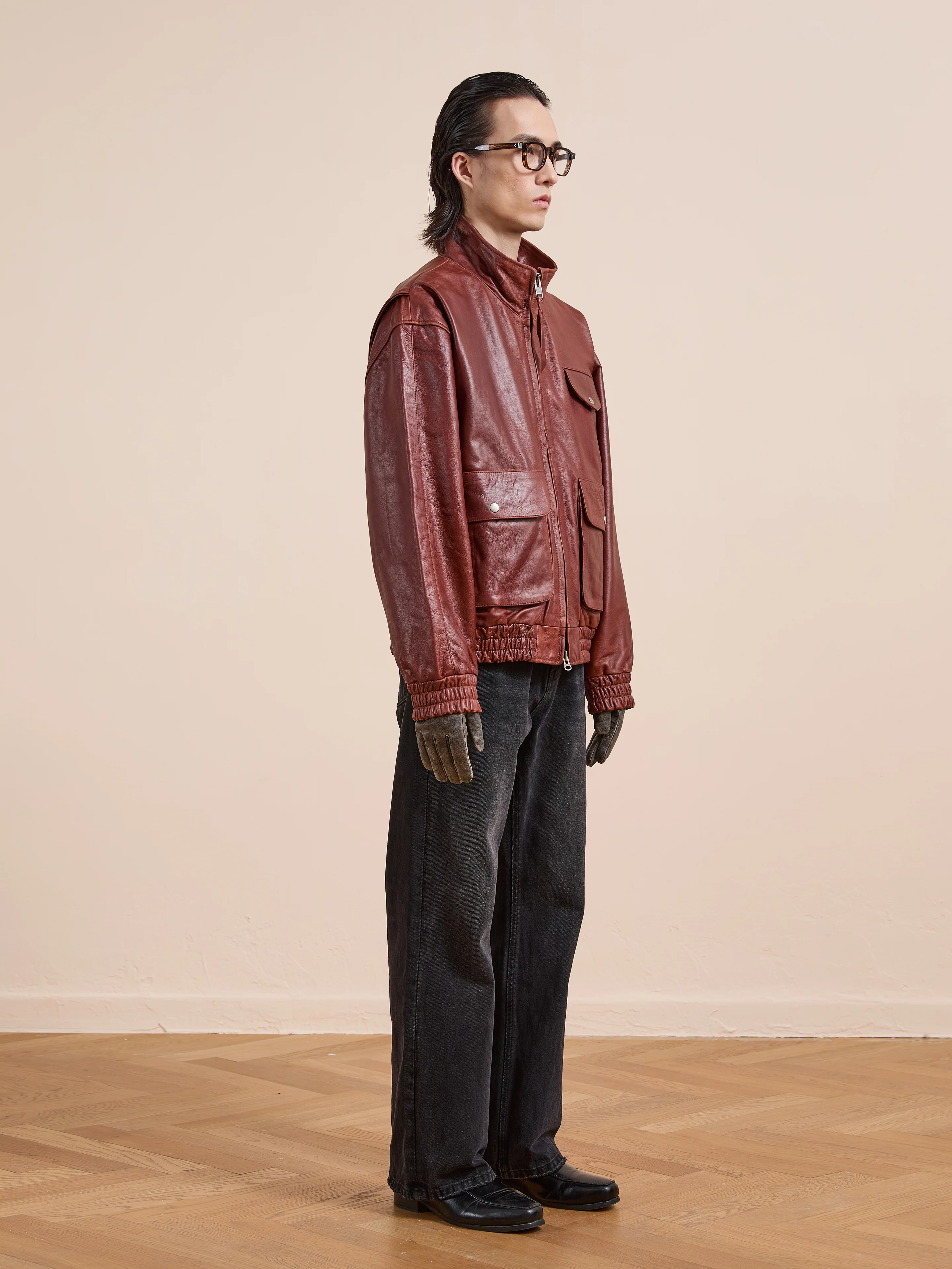 Redwood Leather Bomber Jacket - Image 9