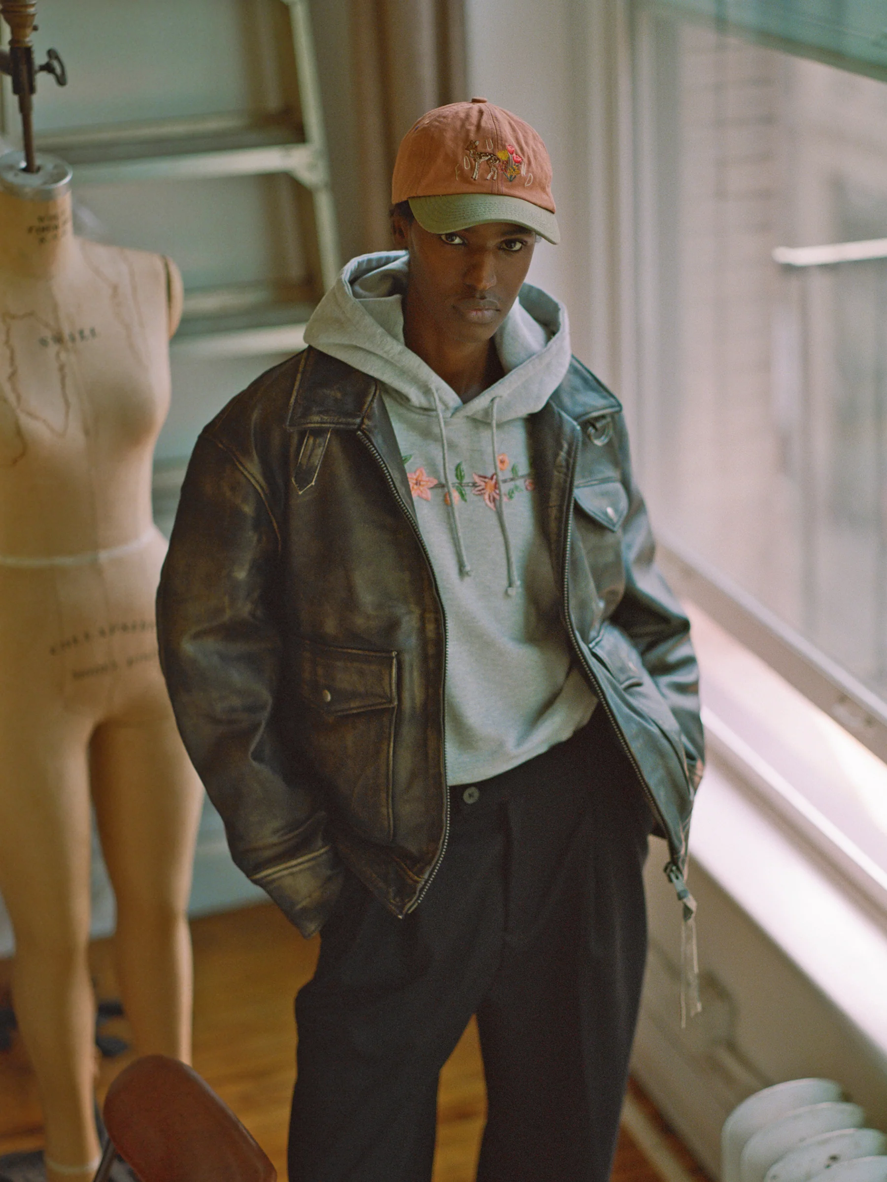 Distressed Leather Pocket Jacket - Image 4
