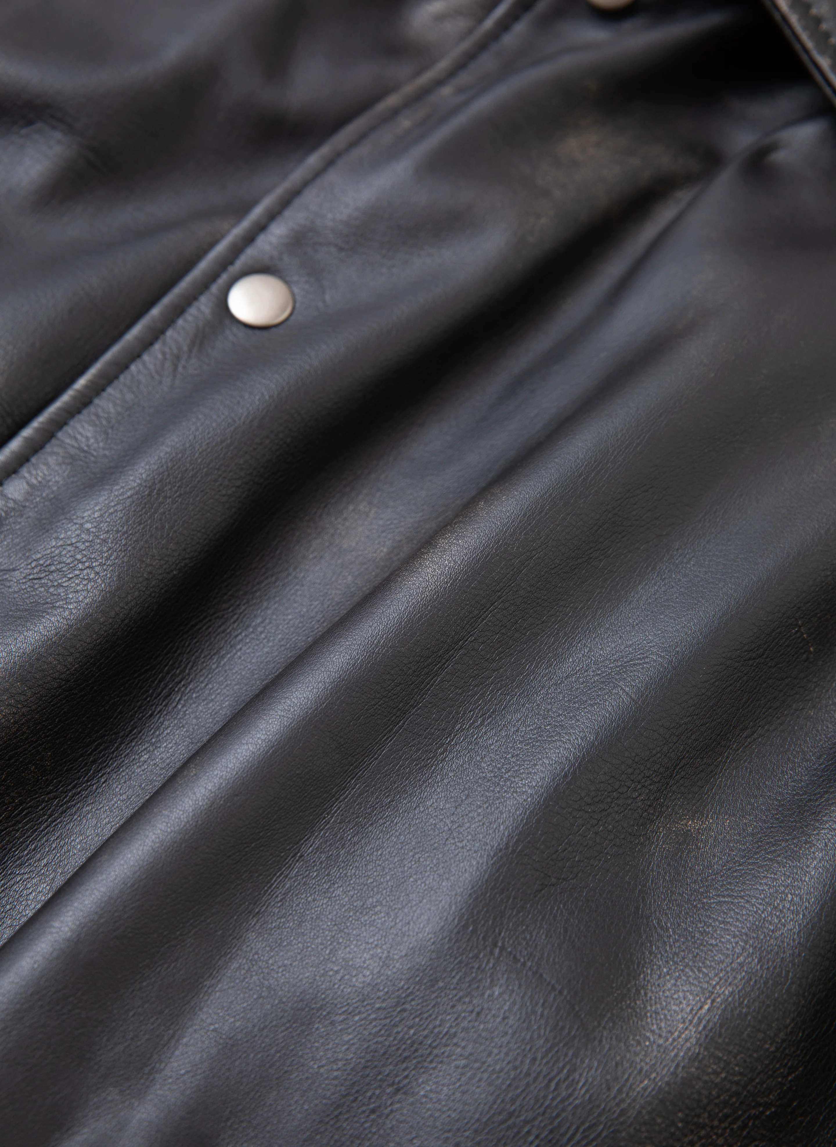 Logan Distressed Leather Varsity Jacket - Image 12