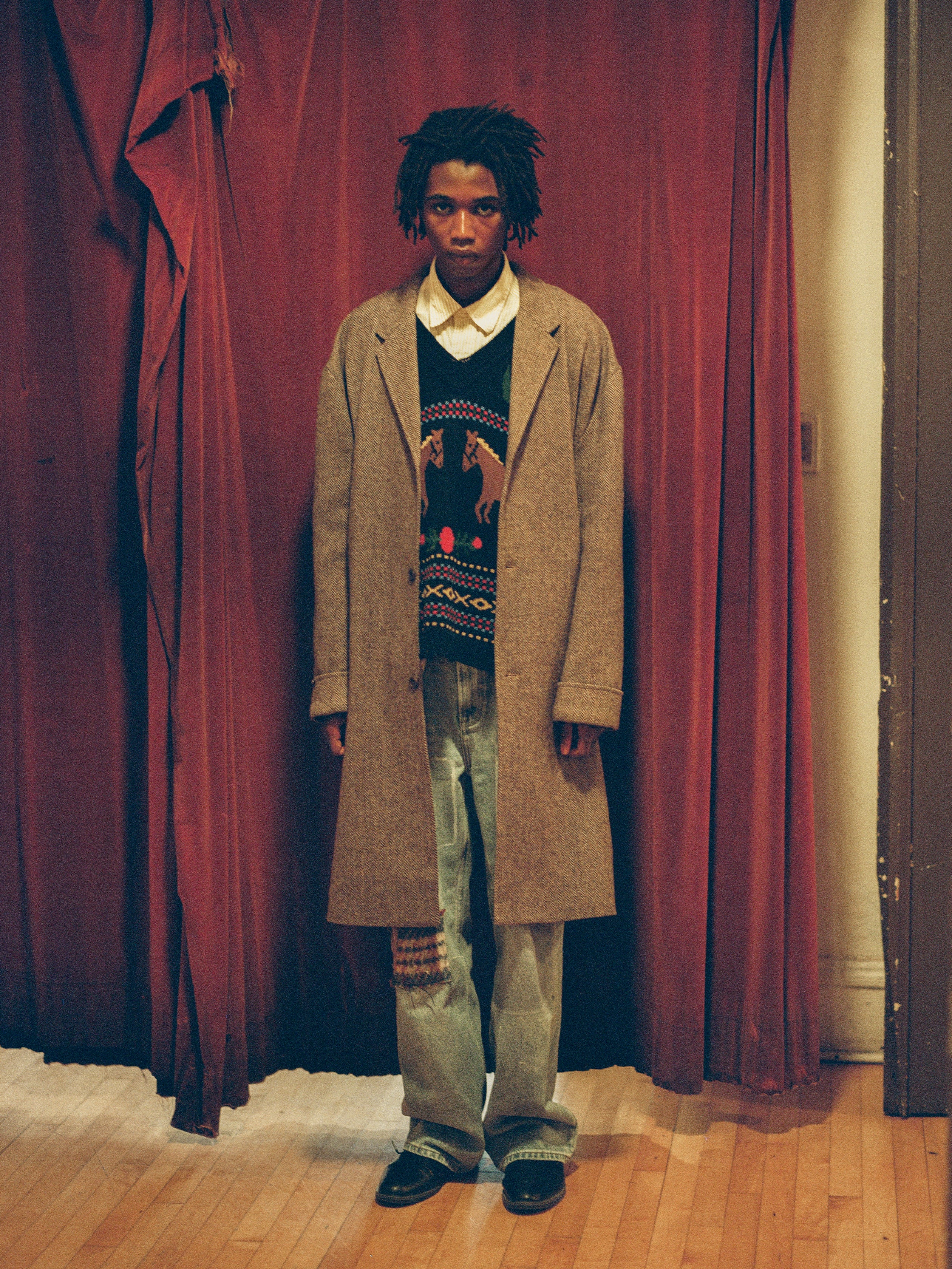 Elm Tweed Long Top Coat - Image 4