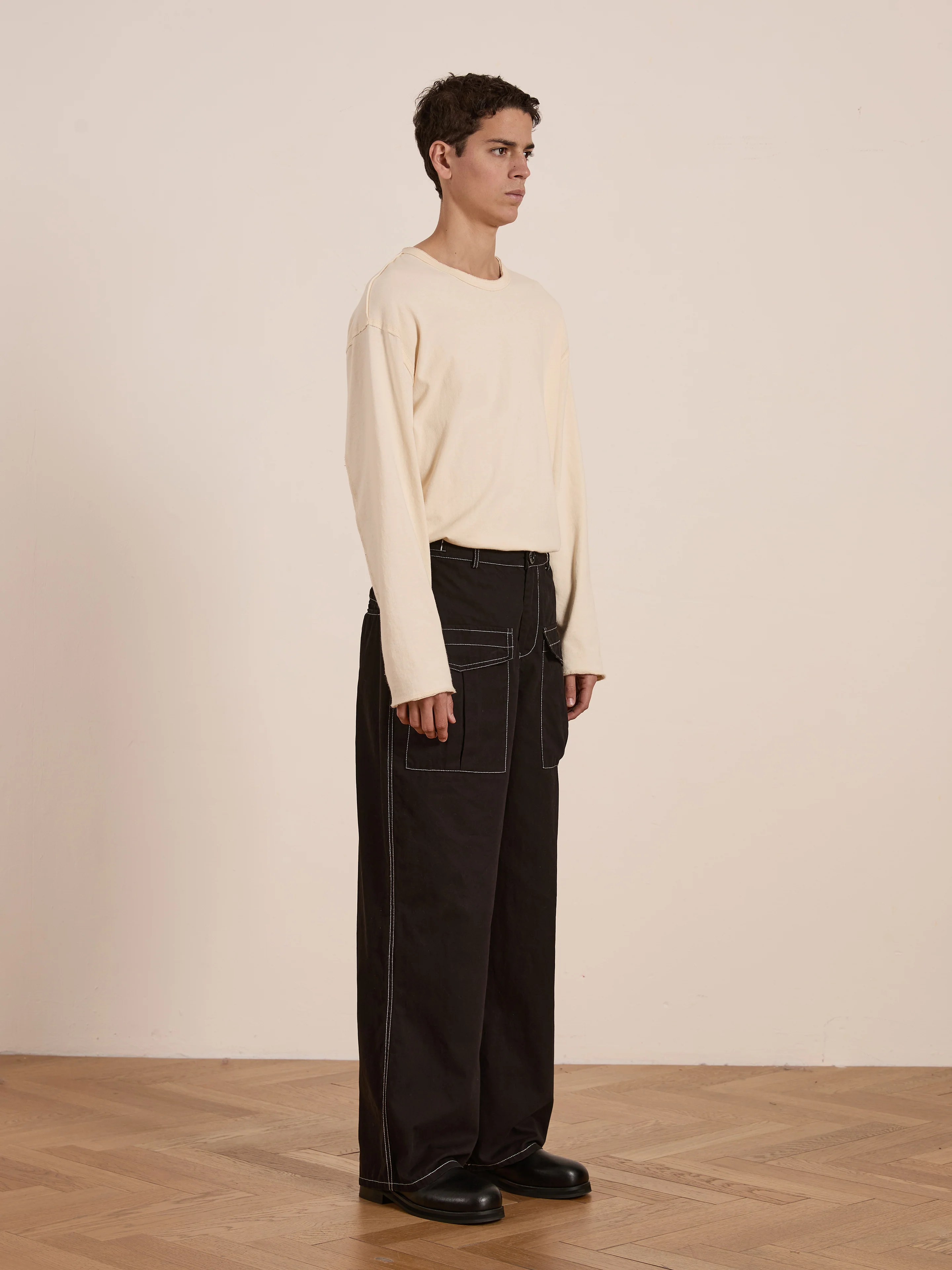 Lucca Black Contrast Pocket Pants - Image 11