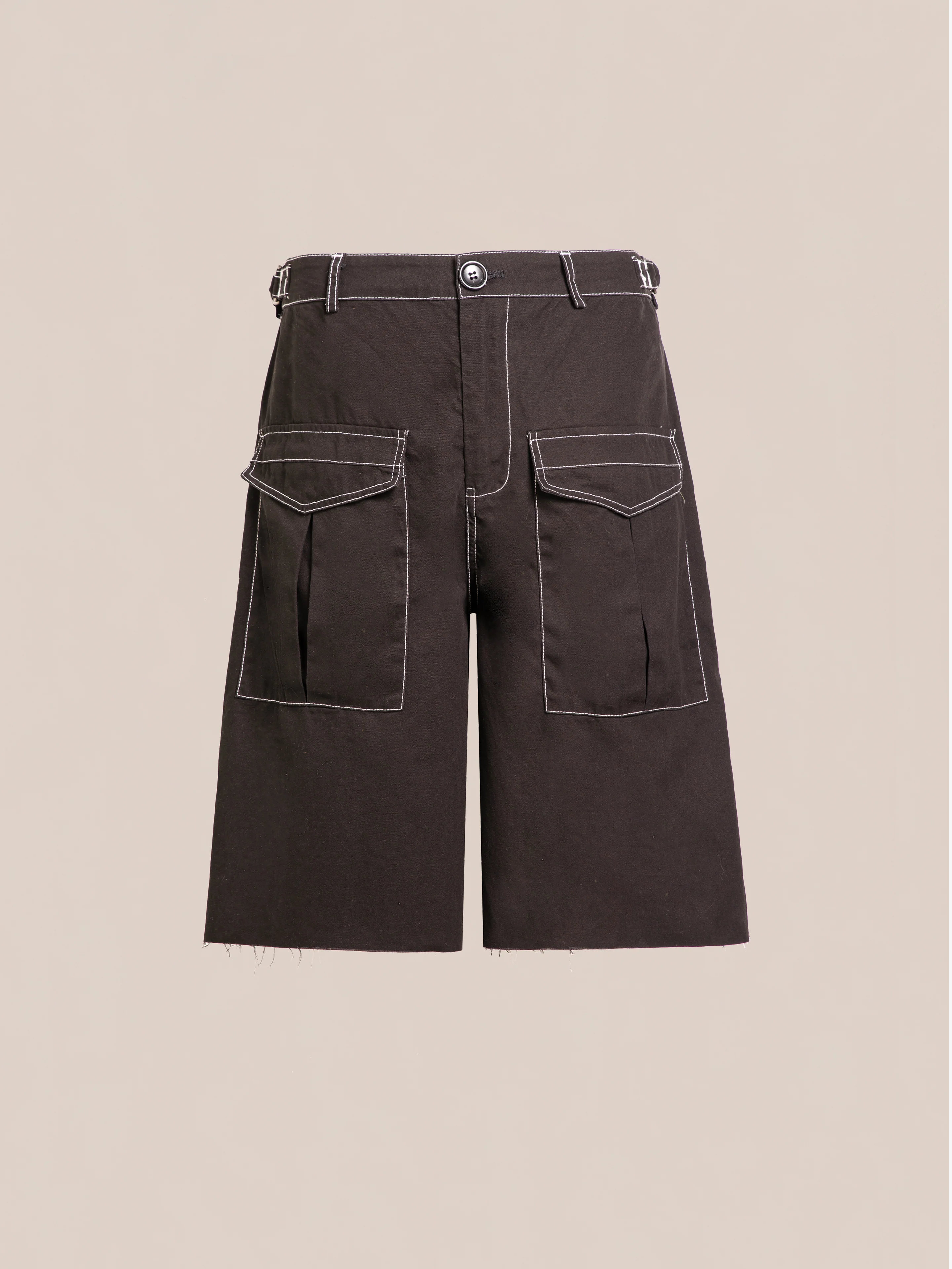 Lucca Black Contrast Pocket Trouser Shorts - Image 5