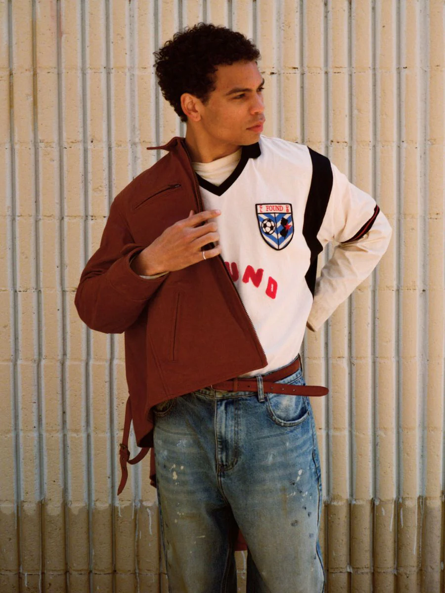 Marlboro Sun Faded Leather Racer Jacket - Image 12