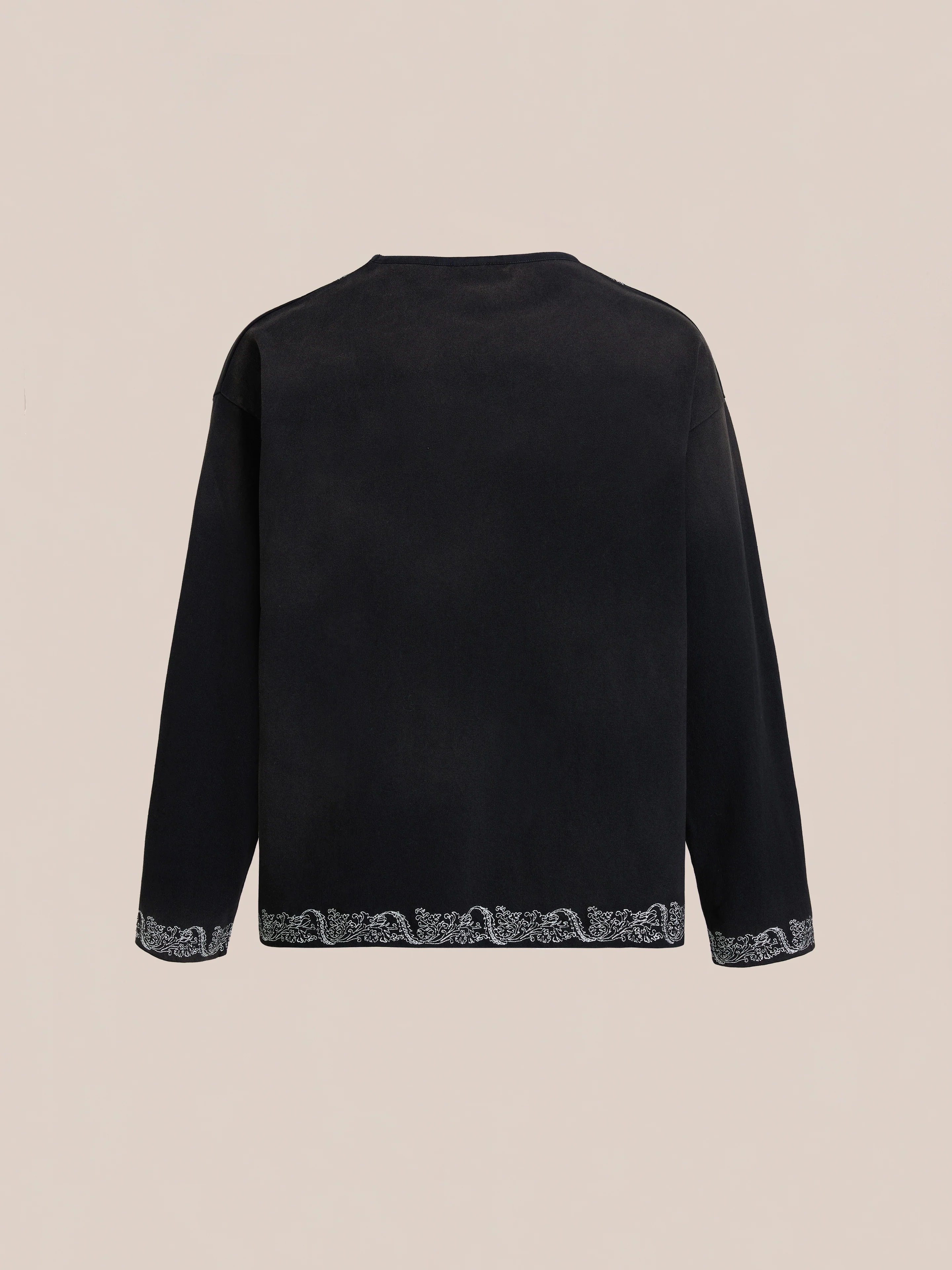 Metallic Long Sleeve Embroidered Tee - Image 11