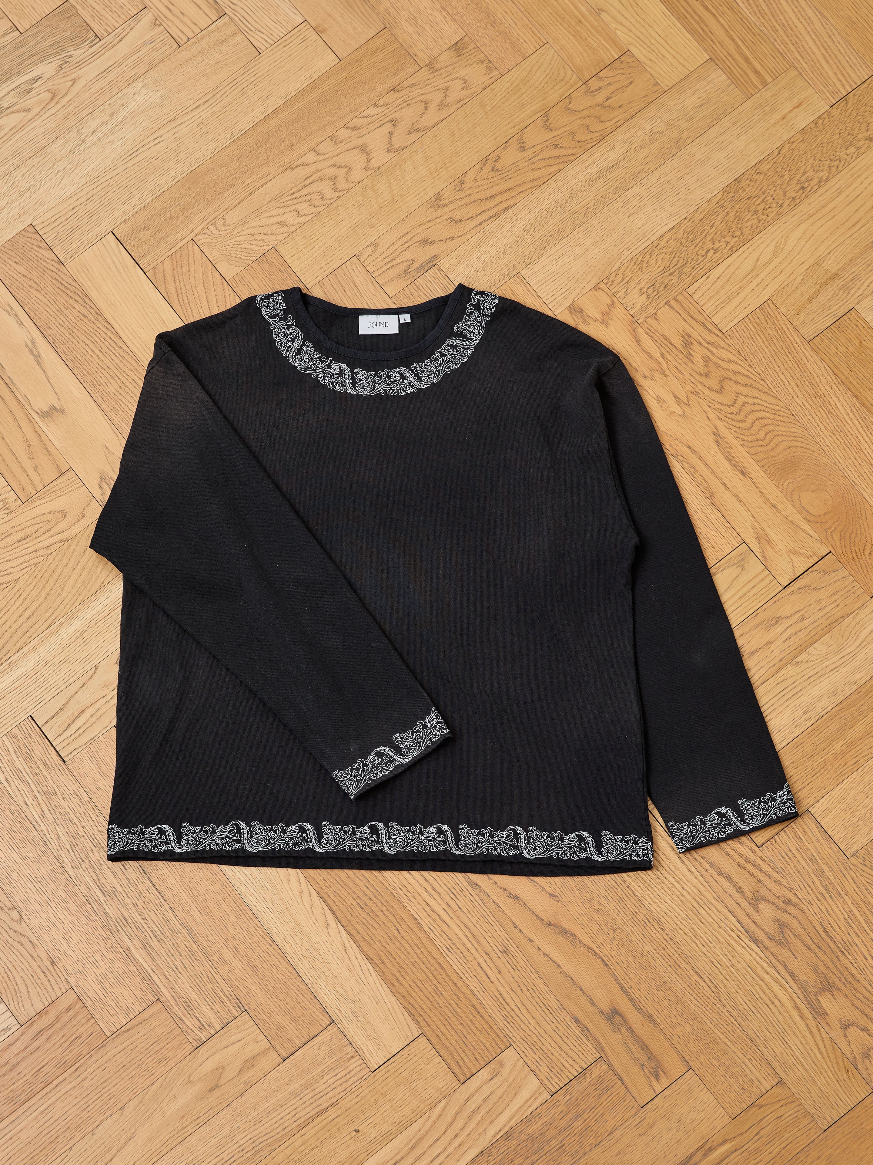 Metallic Long Sleeve Embroidered Tee - Image 12