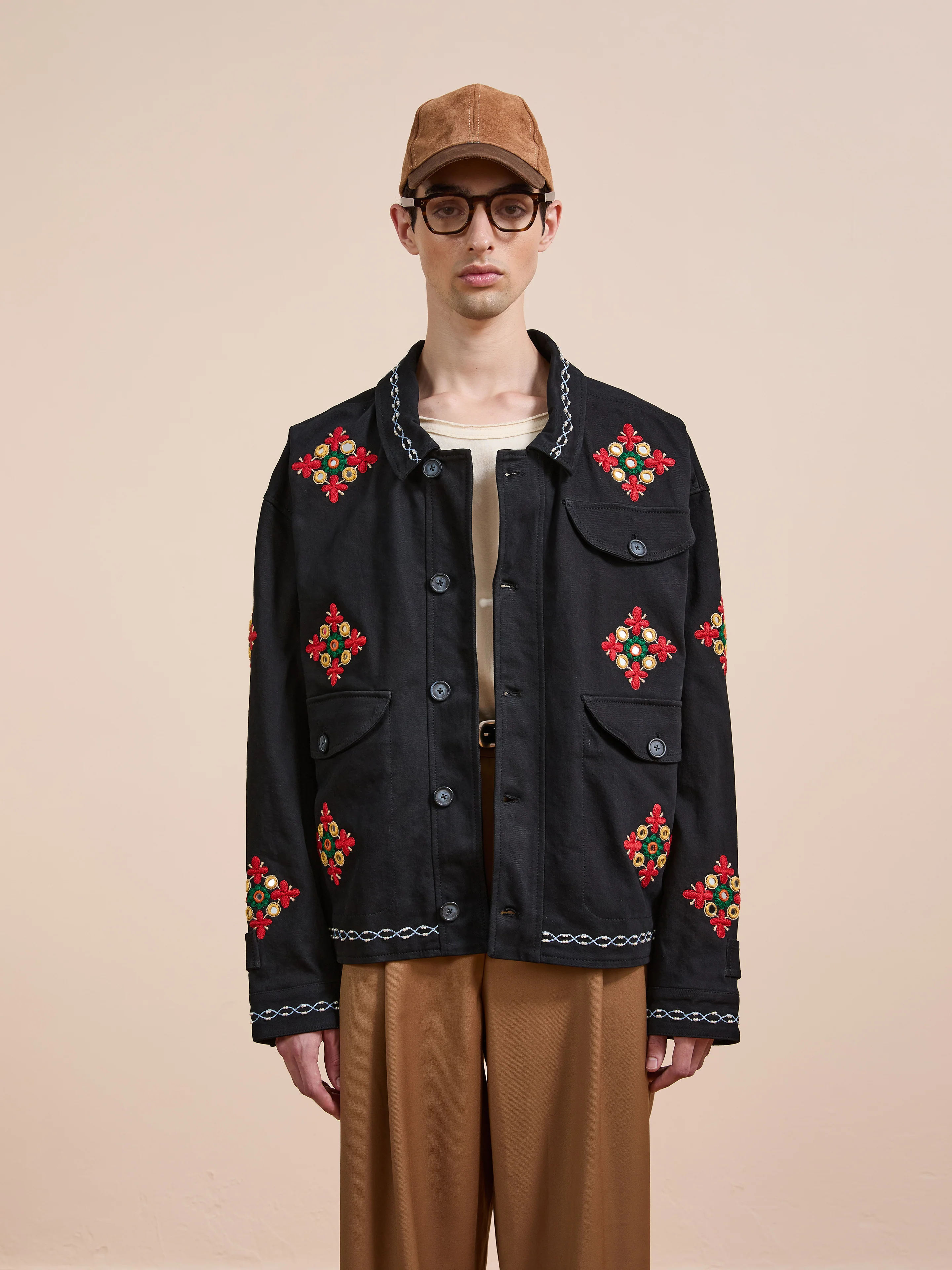 Mirror Ornament Hand Embroidered Work Jacket - Image 10