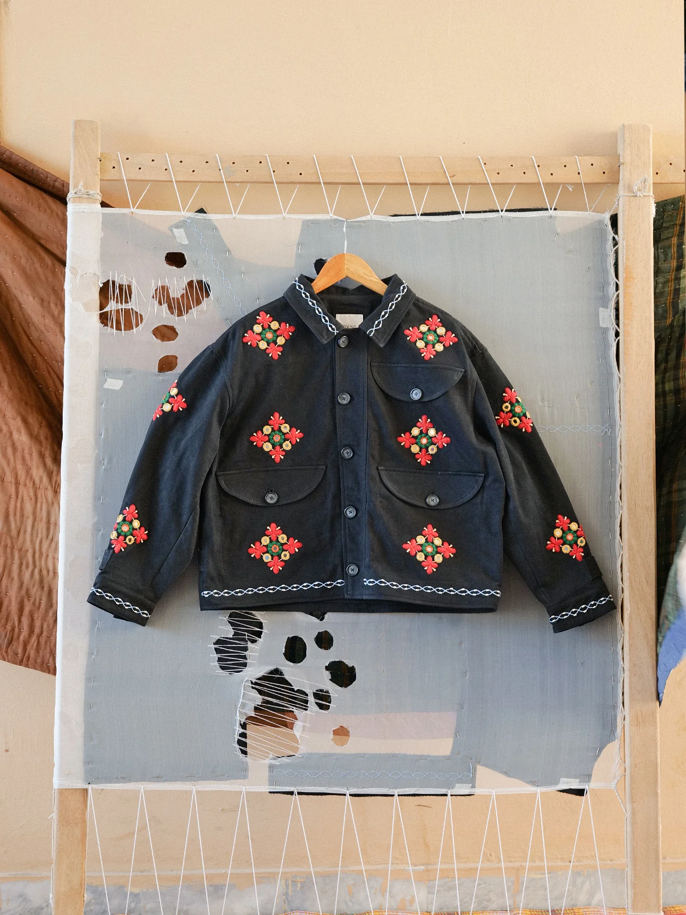 Mirror Ornament Hand Embroidered Work Jacket - Image 11