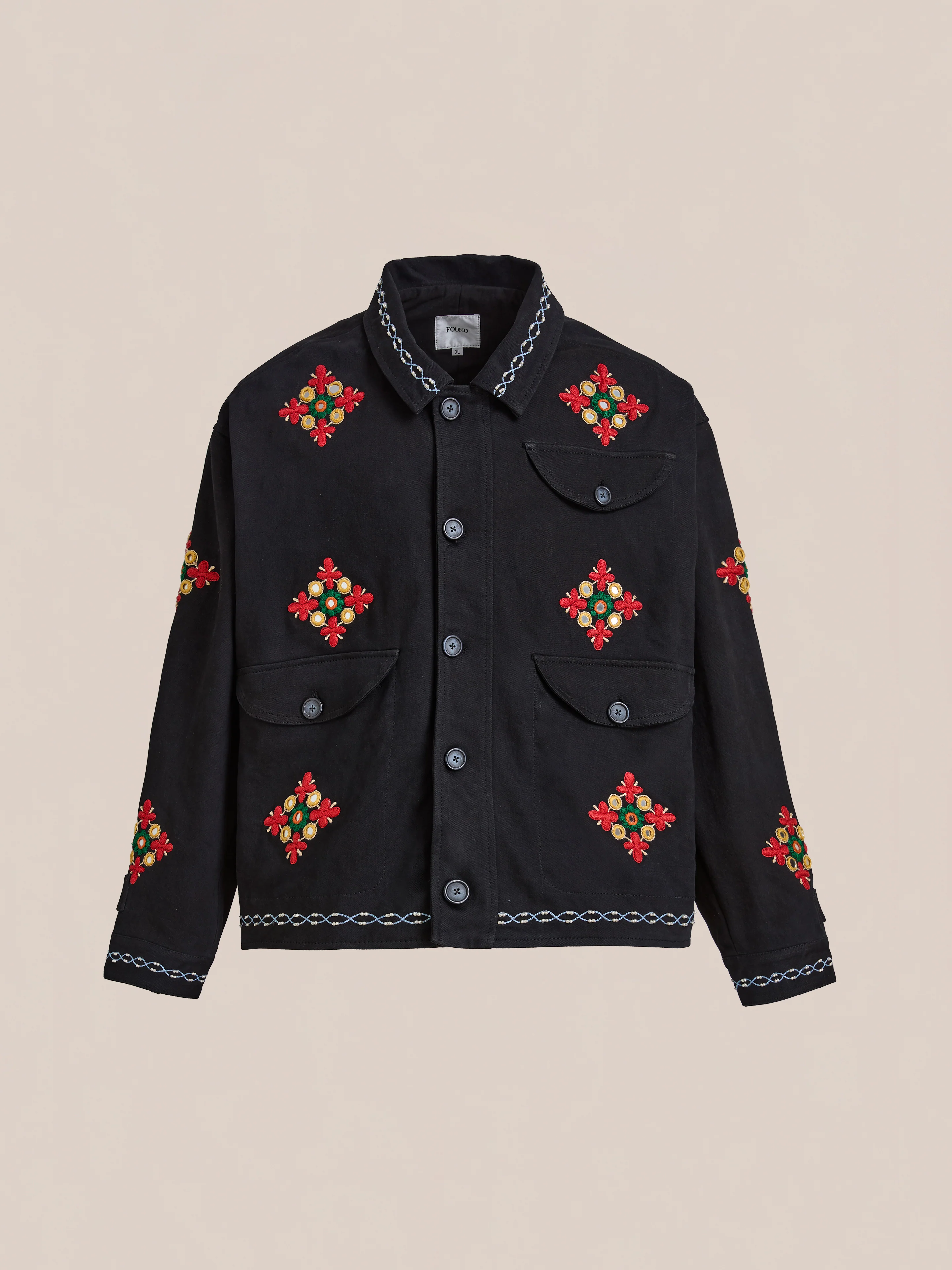 Mirror Ornament Hand Embroidered Work Jacket - Image 12