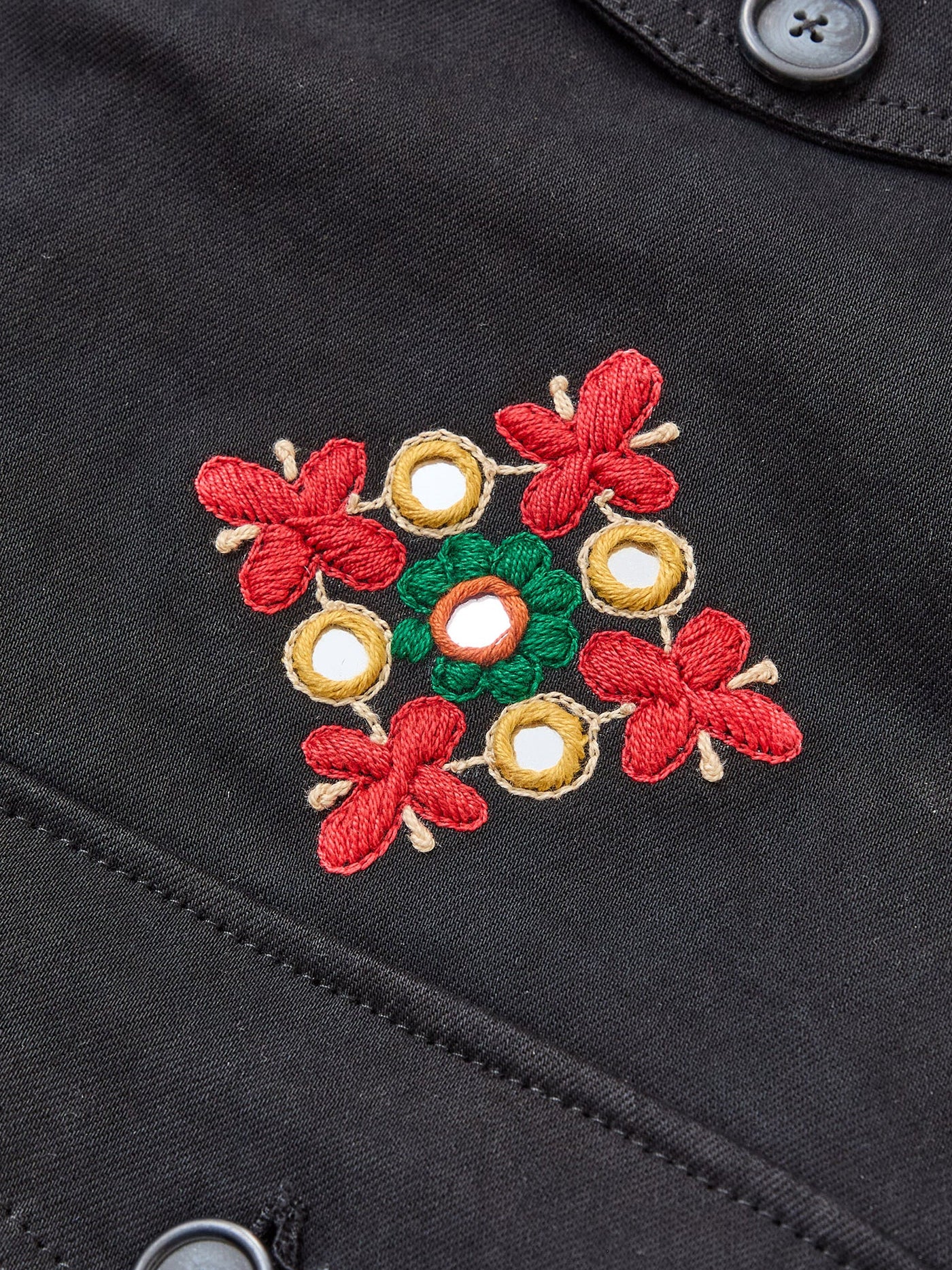 Mirror Ornament Hand Embroidered Work Jacket - Image 4
