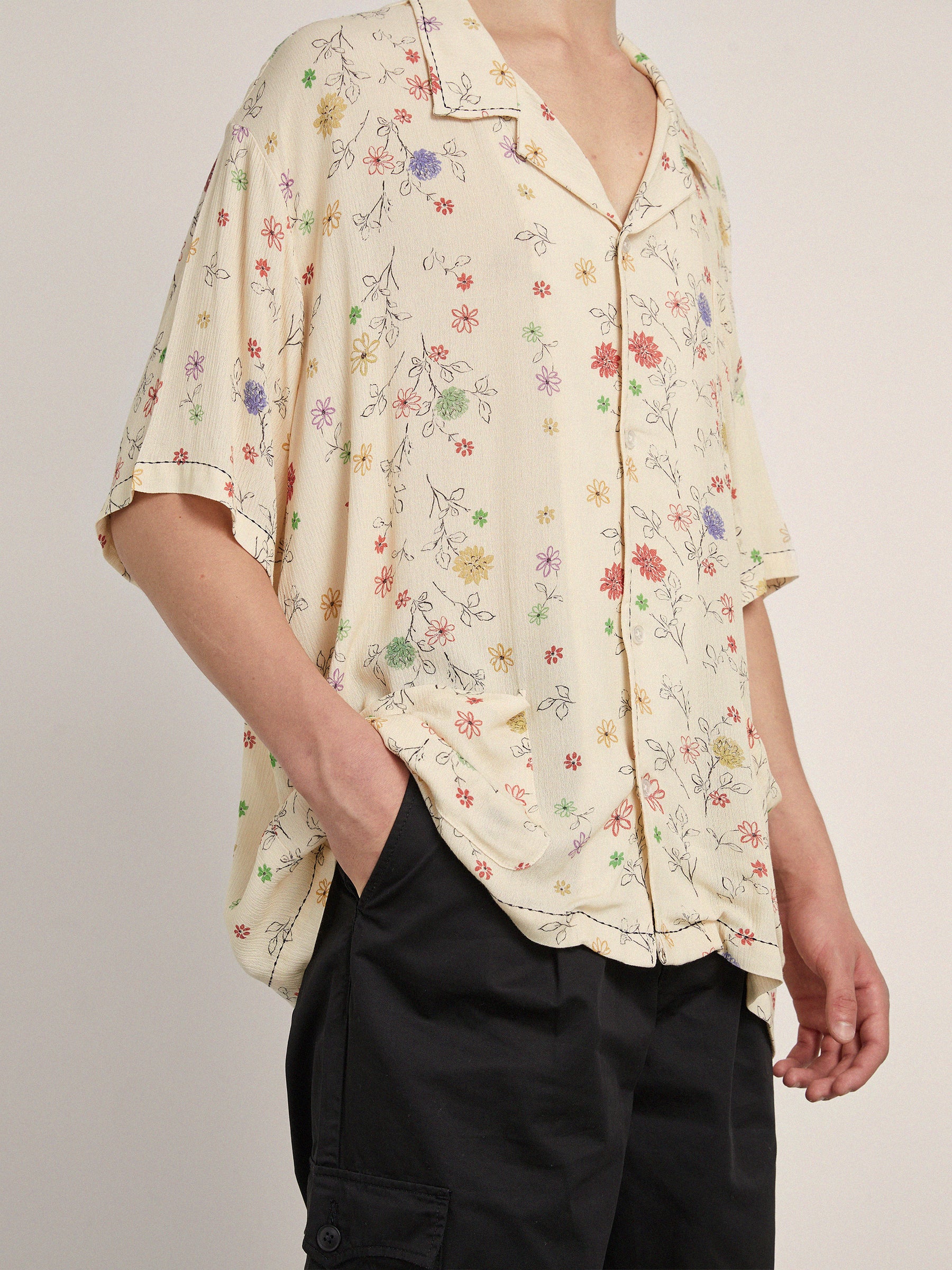 Multi Floral Camp Shirt - Image 2