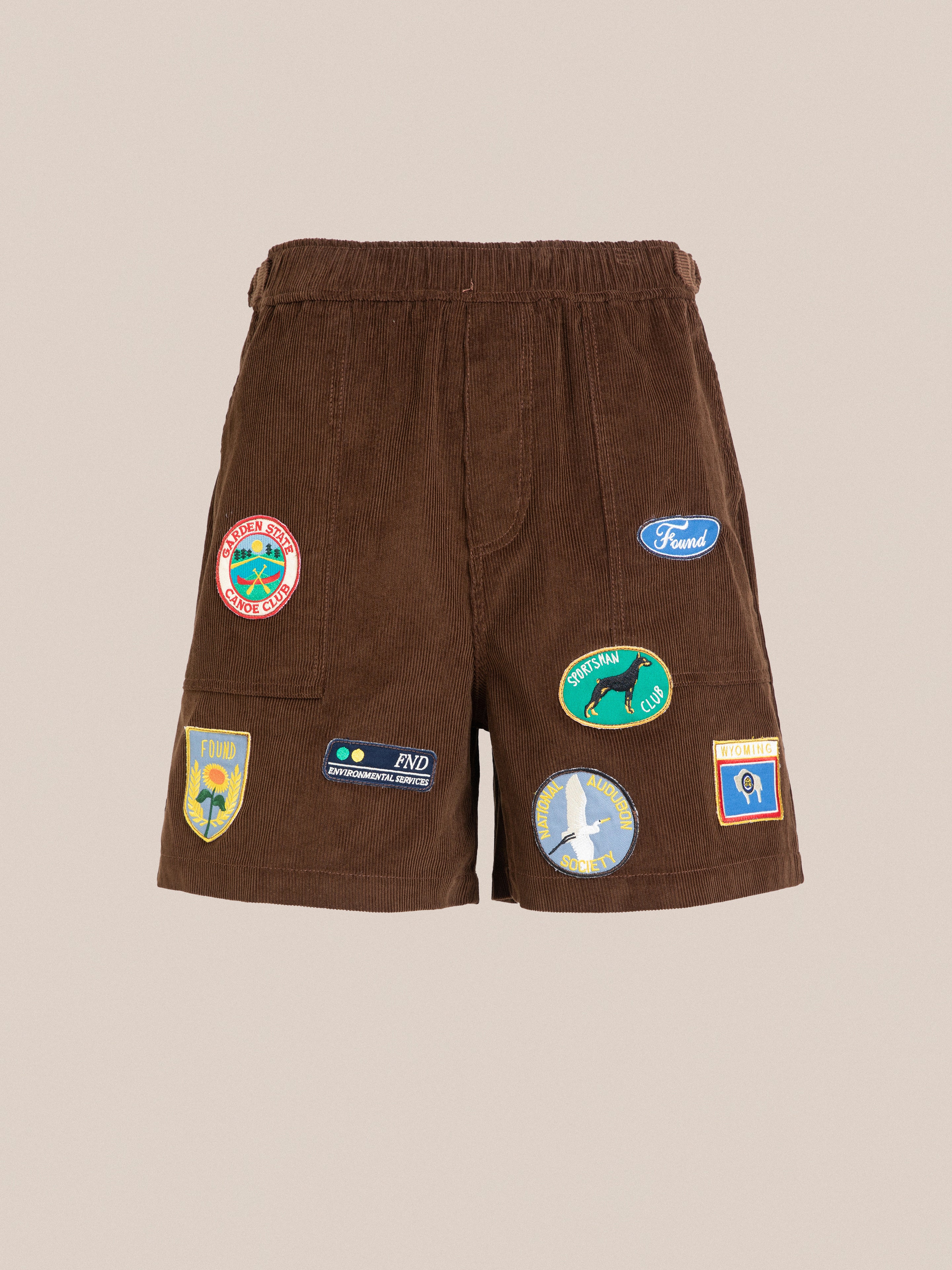 Canoe Multi Patch Corduroy Shorts - Image 5