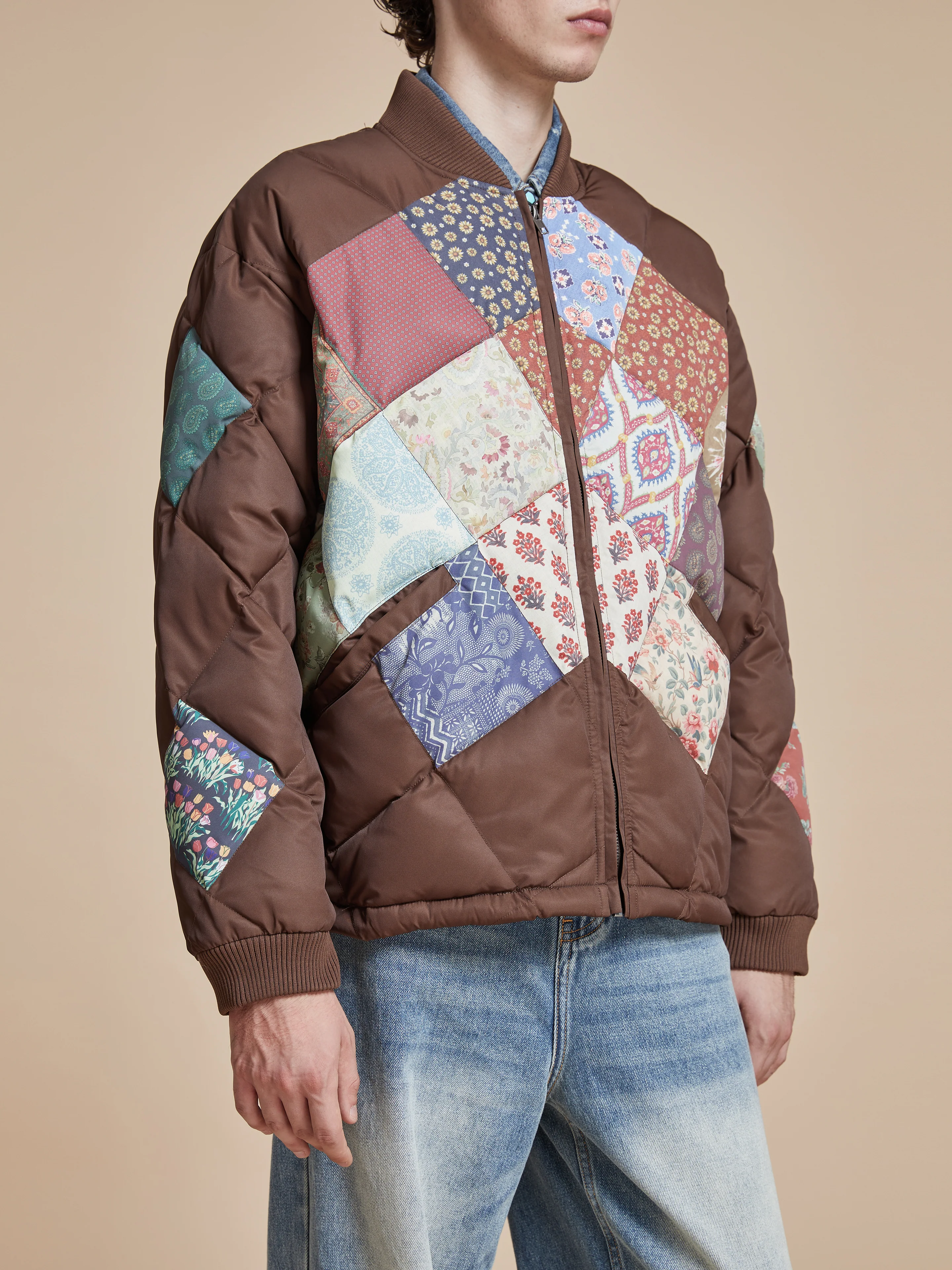 Diamond Quilt Patchwork Jacket - Image 13