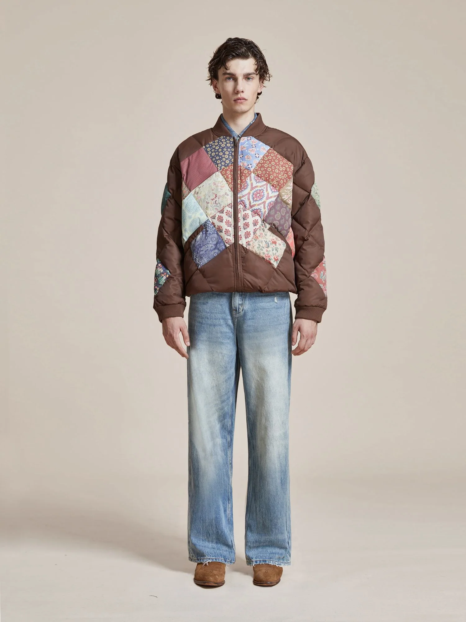 Diamond Quilt Patchwork Jacket - Image 2