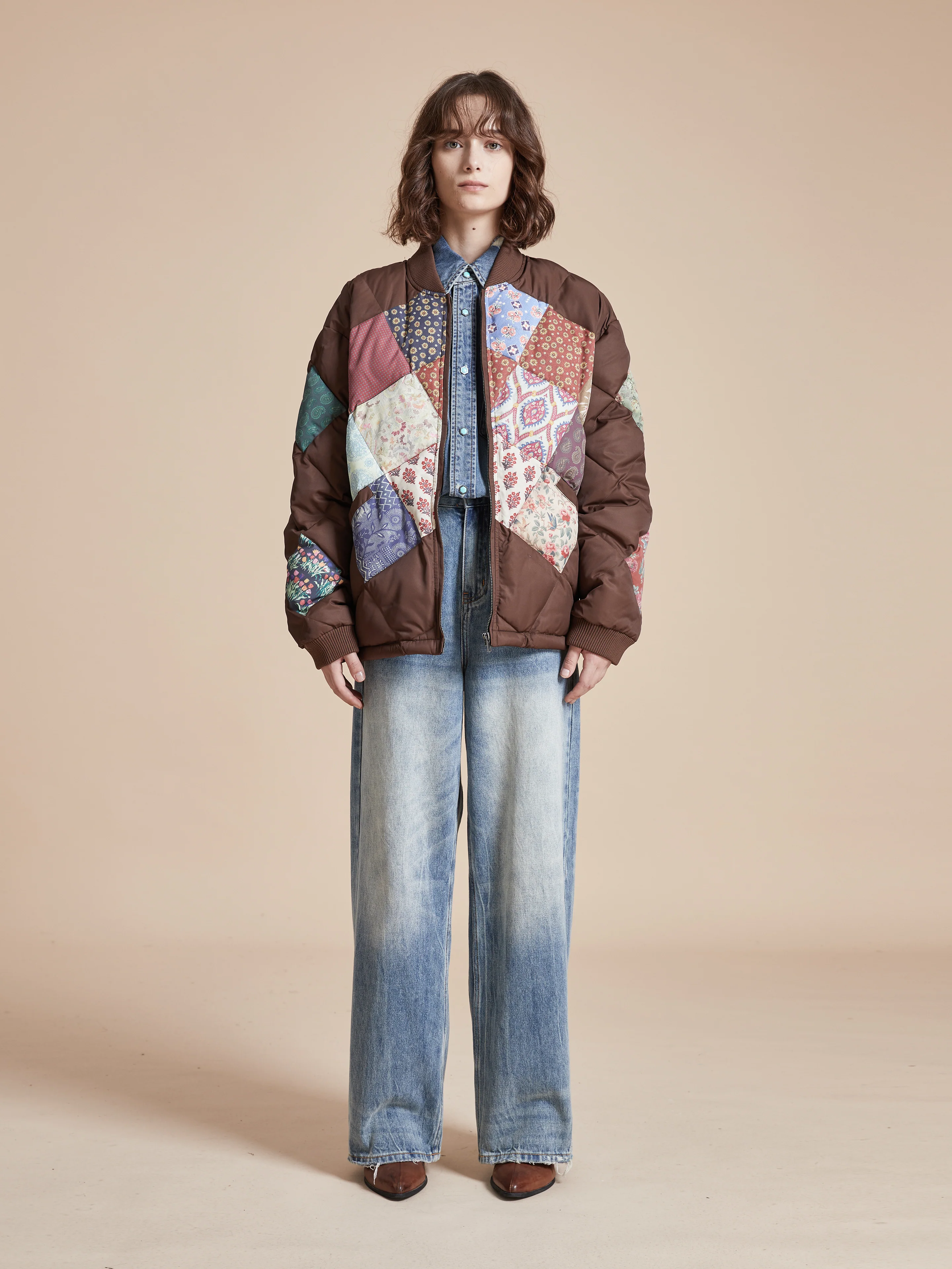 Diamond Quilt Patchwork Jacket - Image 4