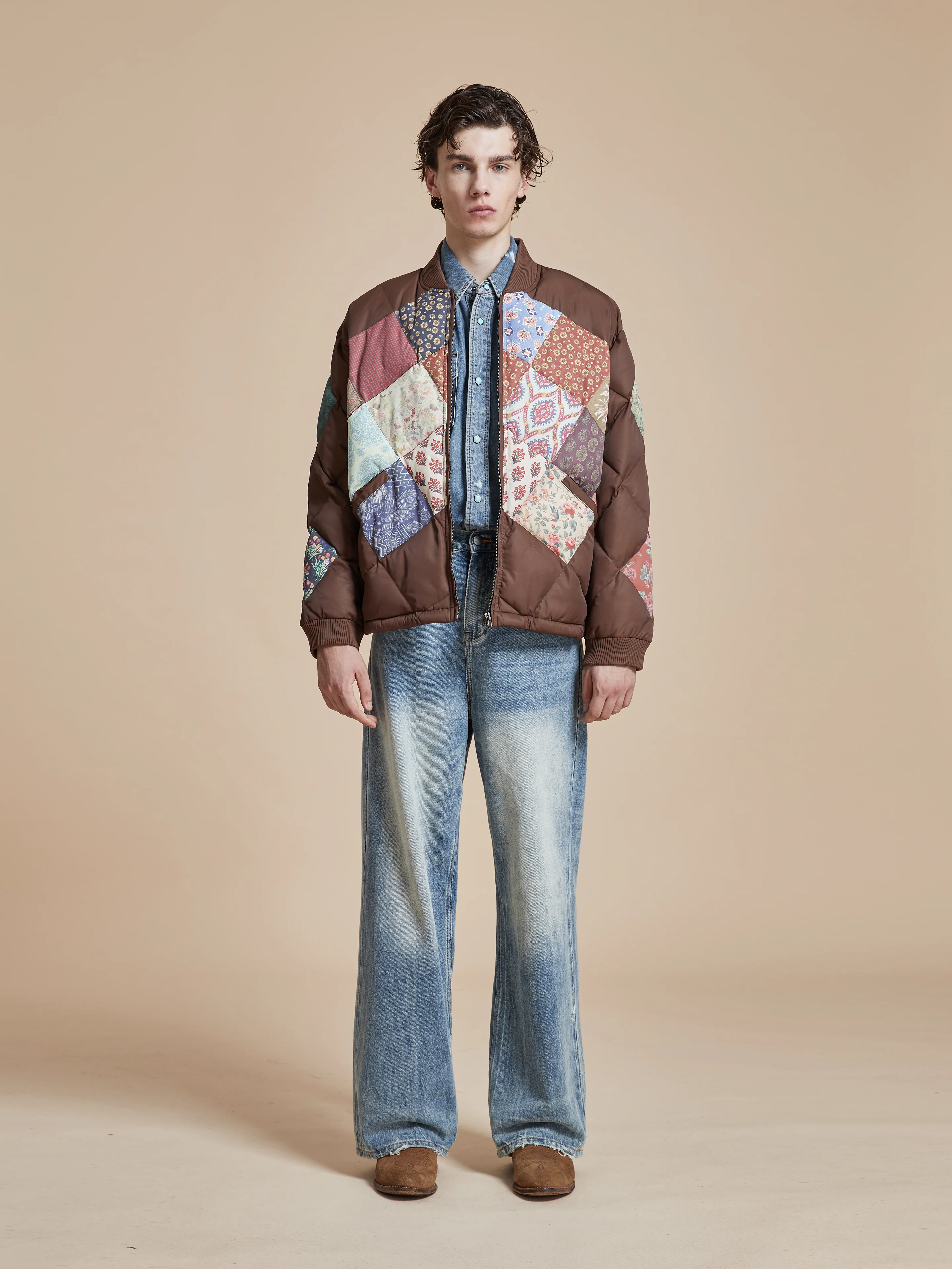 Diamond Quilt Patchwork Jacket - Image 6