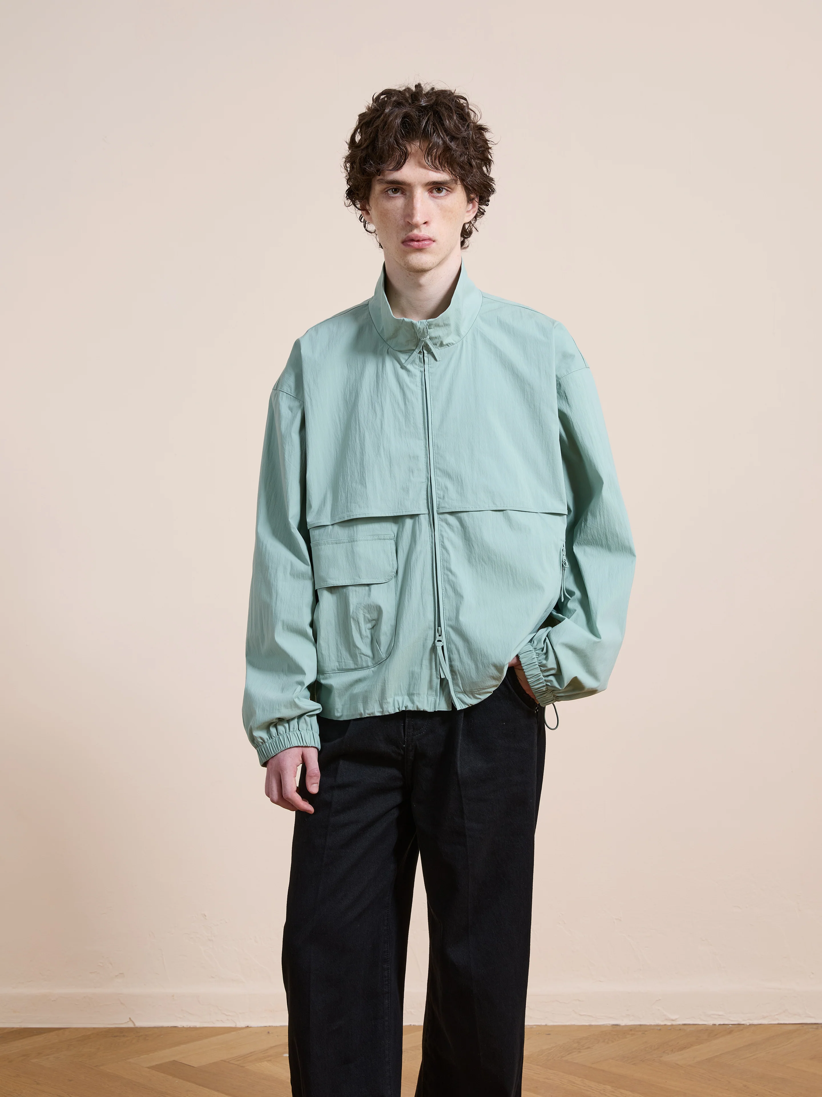 Nylon Pocket Track Jacket