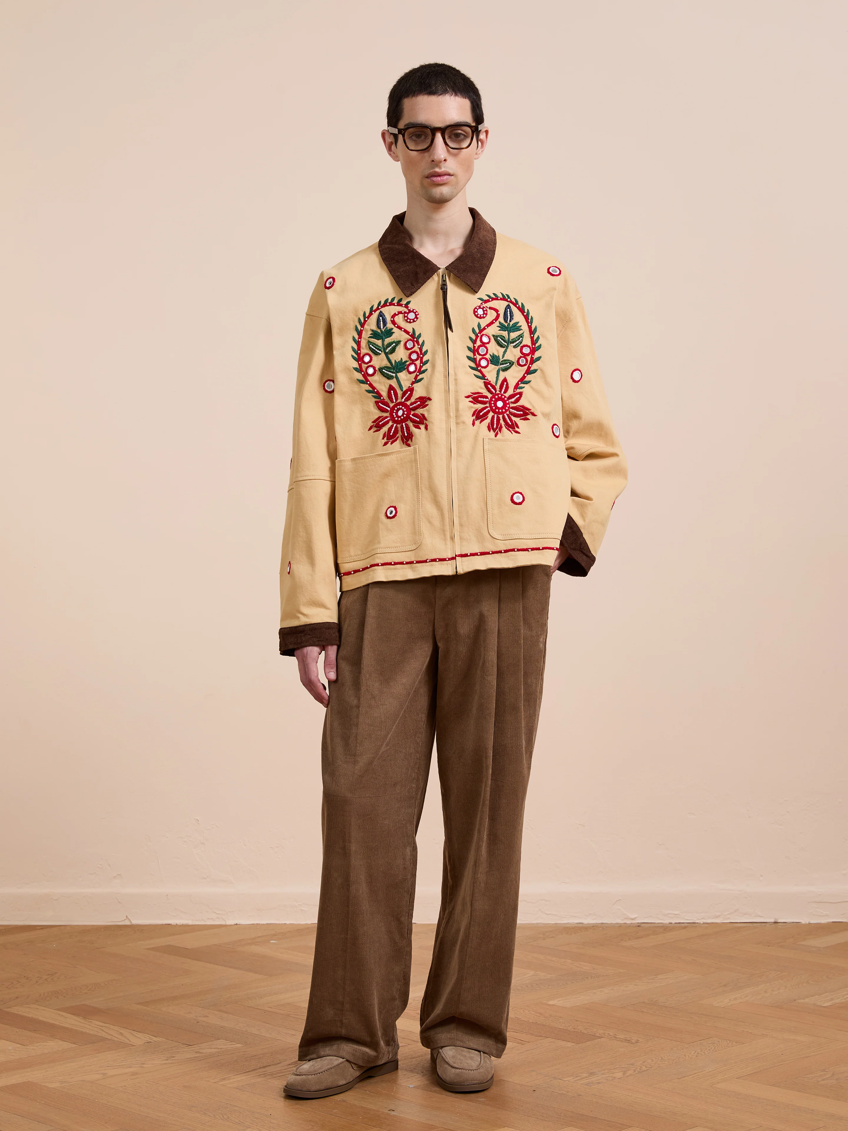 Paisley Motif Hand Embroidered Work Jacket - Image 13