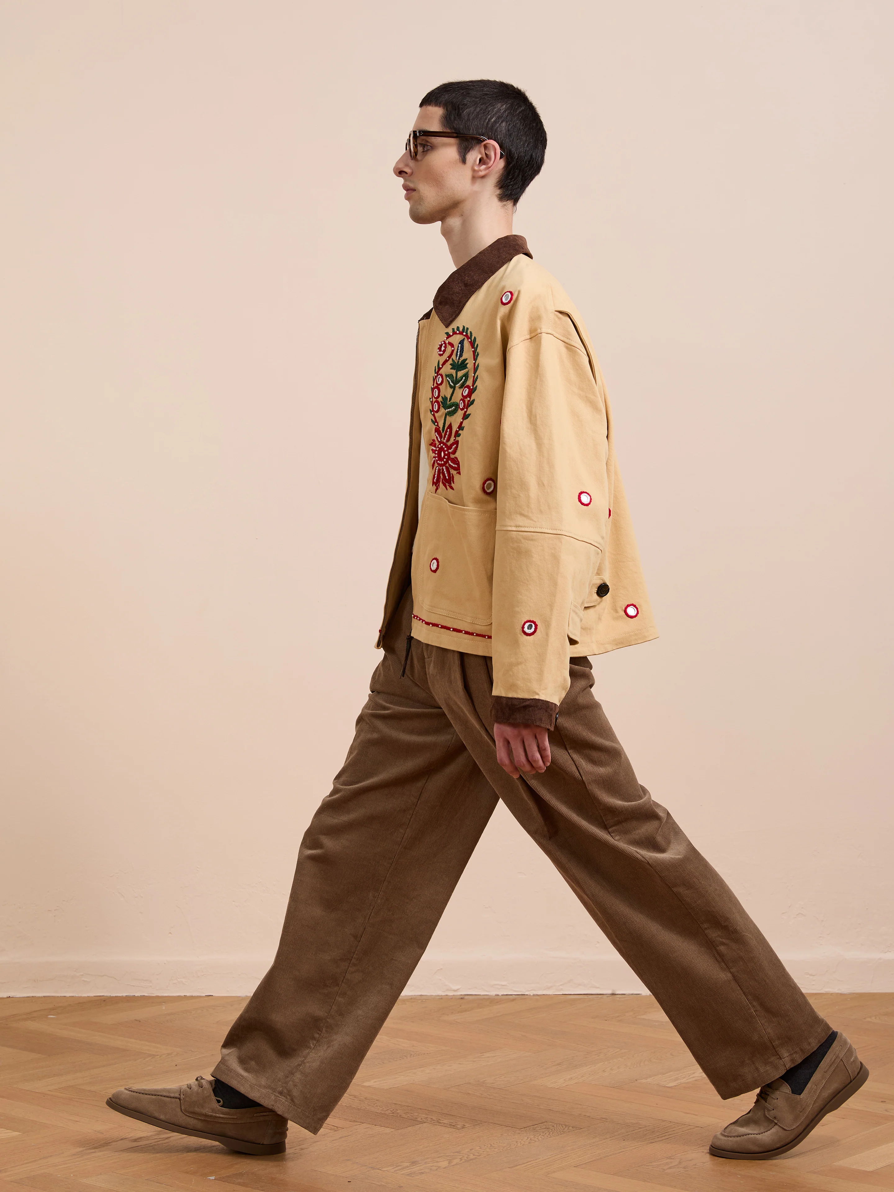 Paisley Motif Hand Embroidered Work Jacket - Image 14