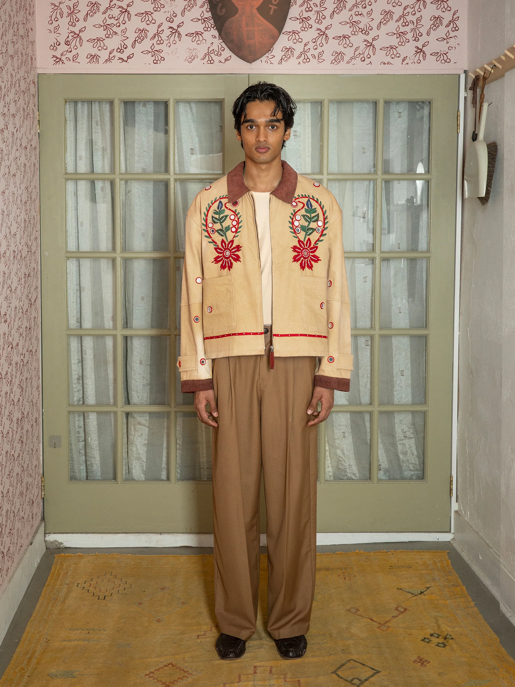 Paisley Motif Hand Embroidered Work Jacket - Image 16
