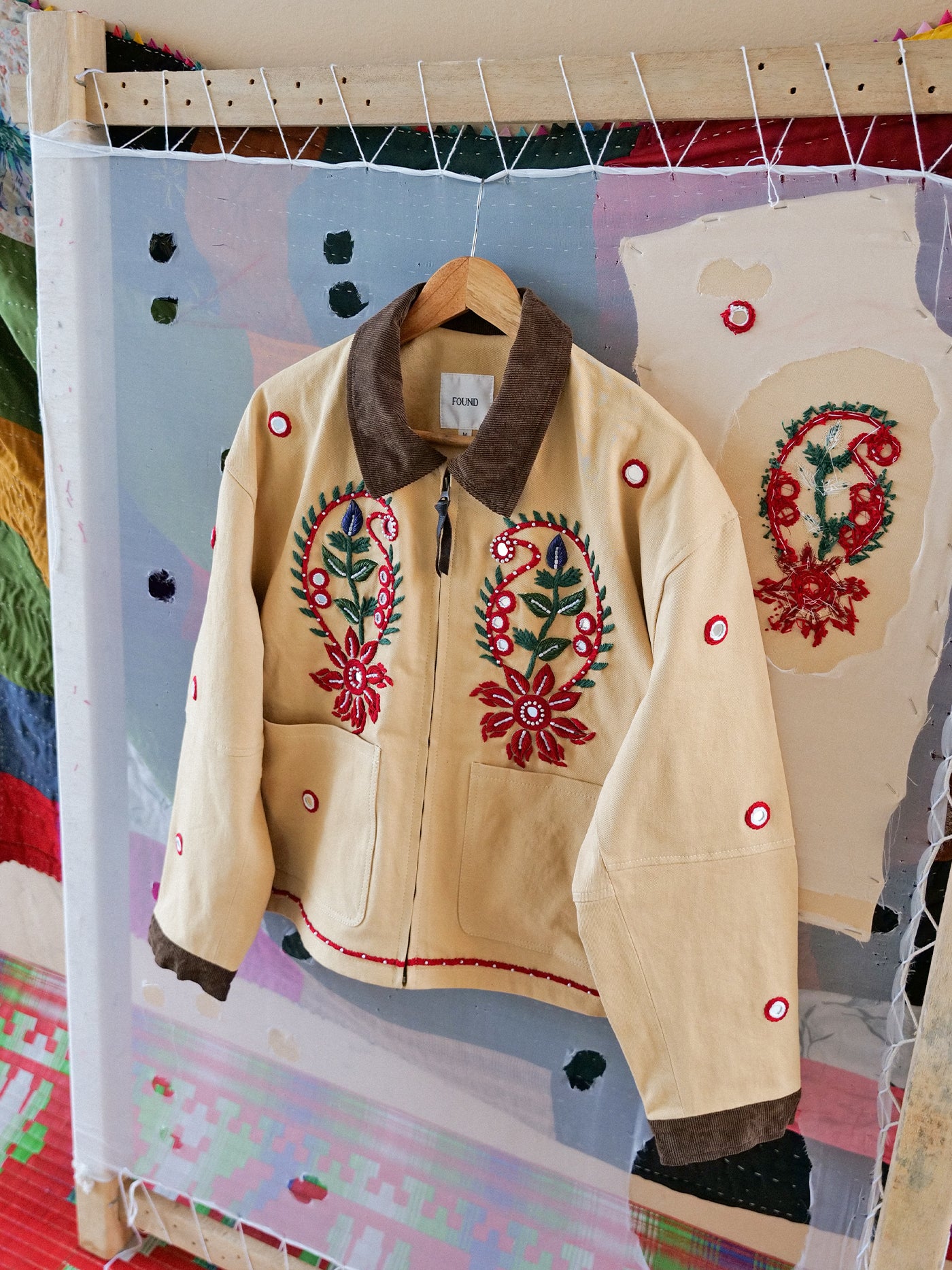 Paisley Motif Hand Embroidered Work Jacket - Image 21
