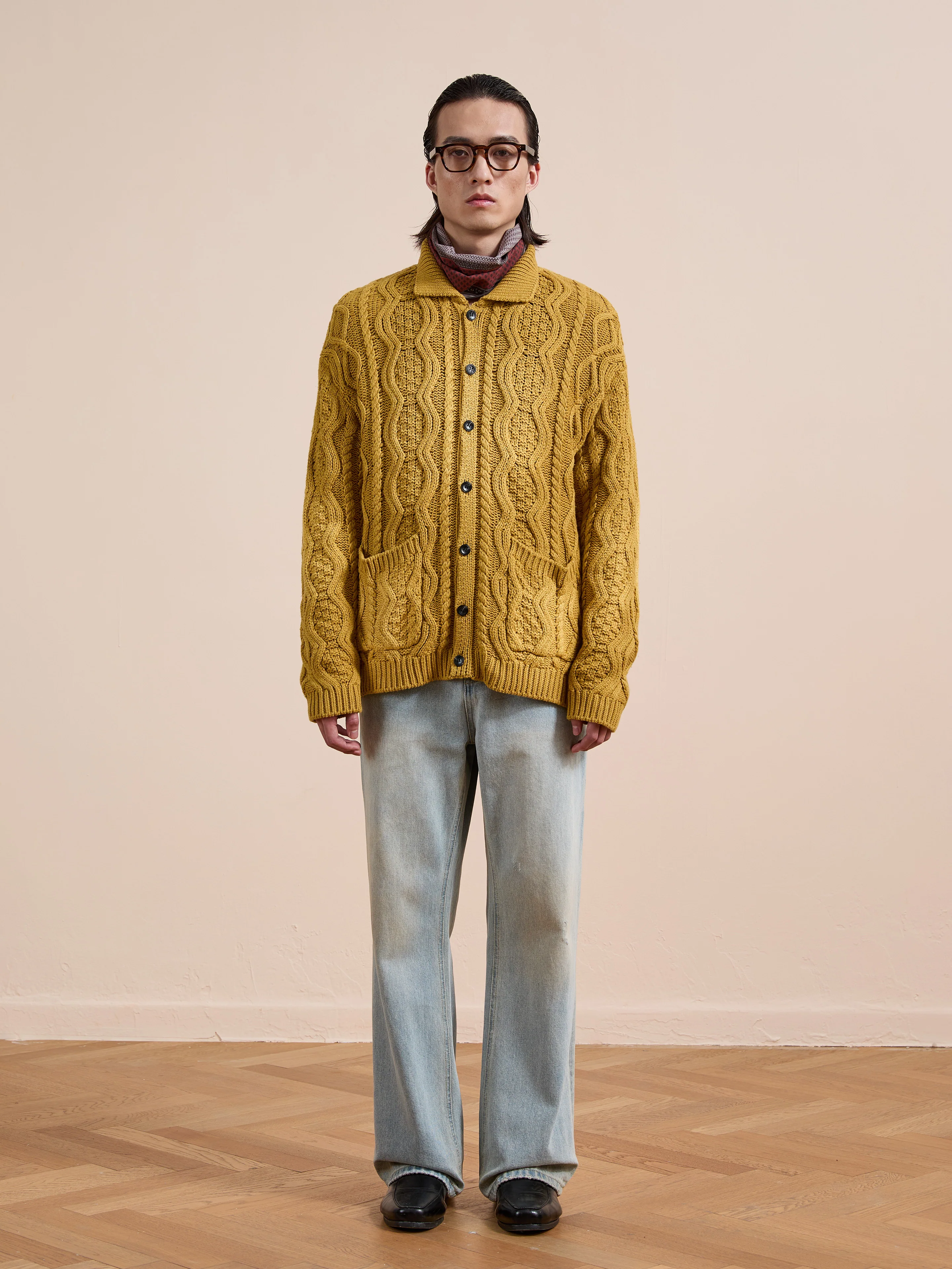Cable Knit Buttoned Cardigan - Image 10