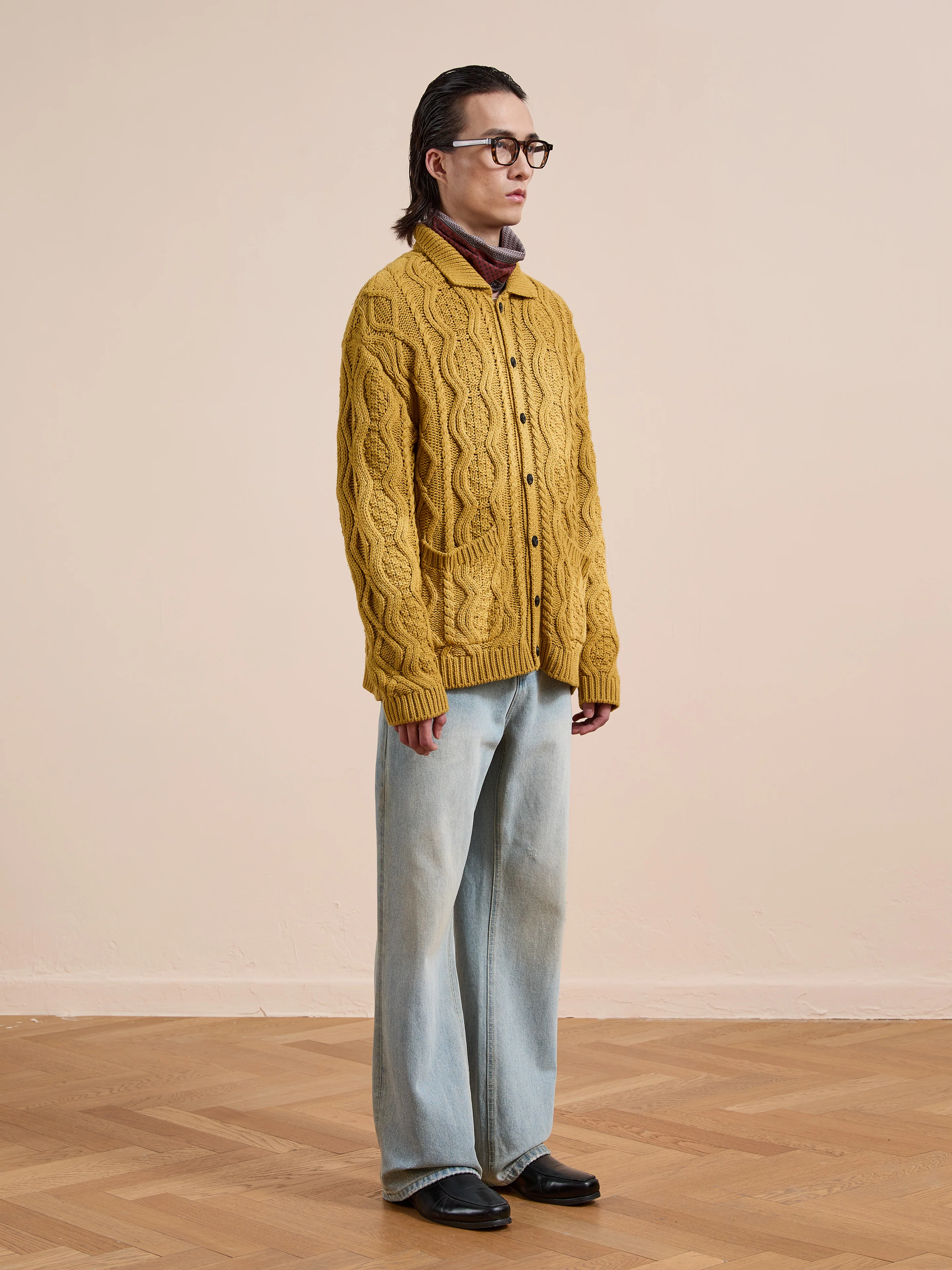 Cable Knit Buttoned Cardigan - Image 11