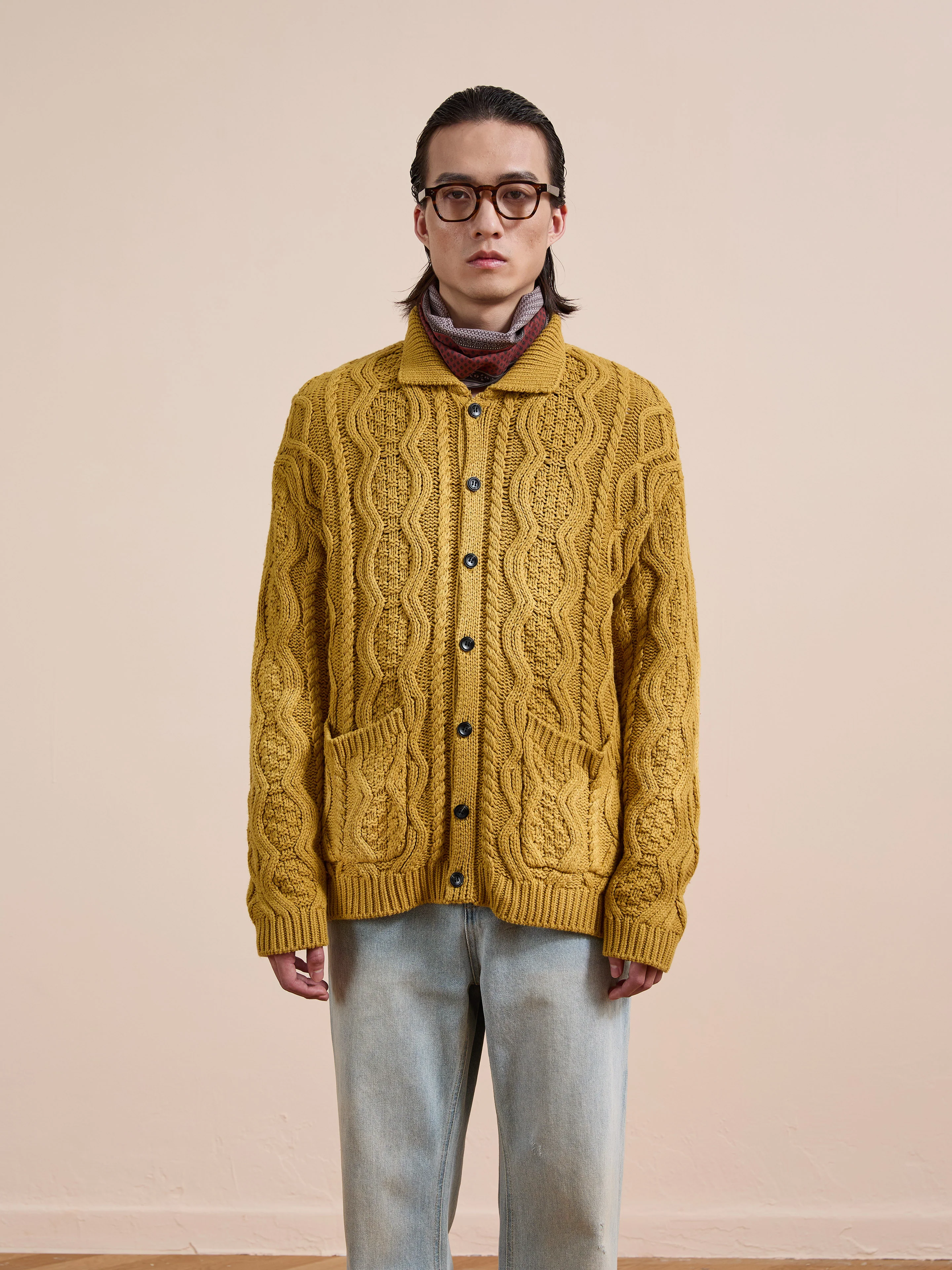 Cable Knit Buttoned Cardigan - Image 6