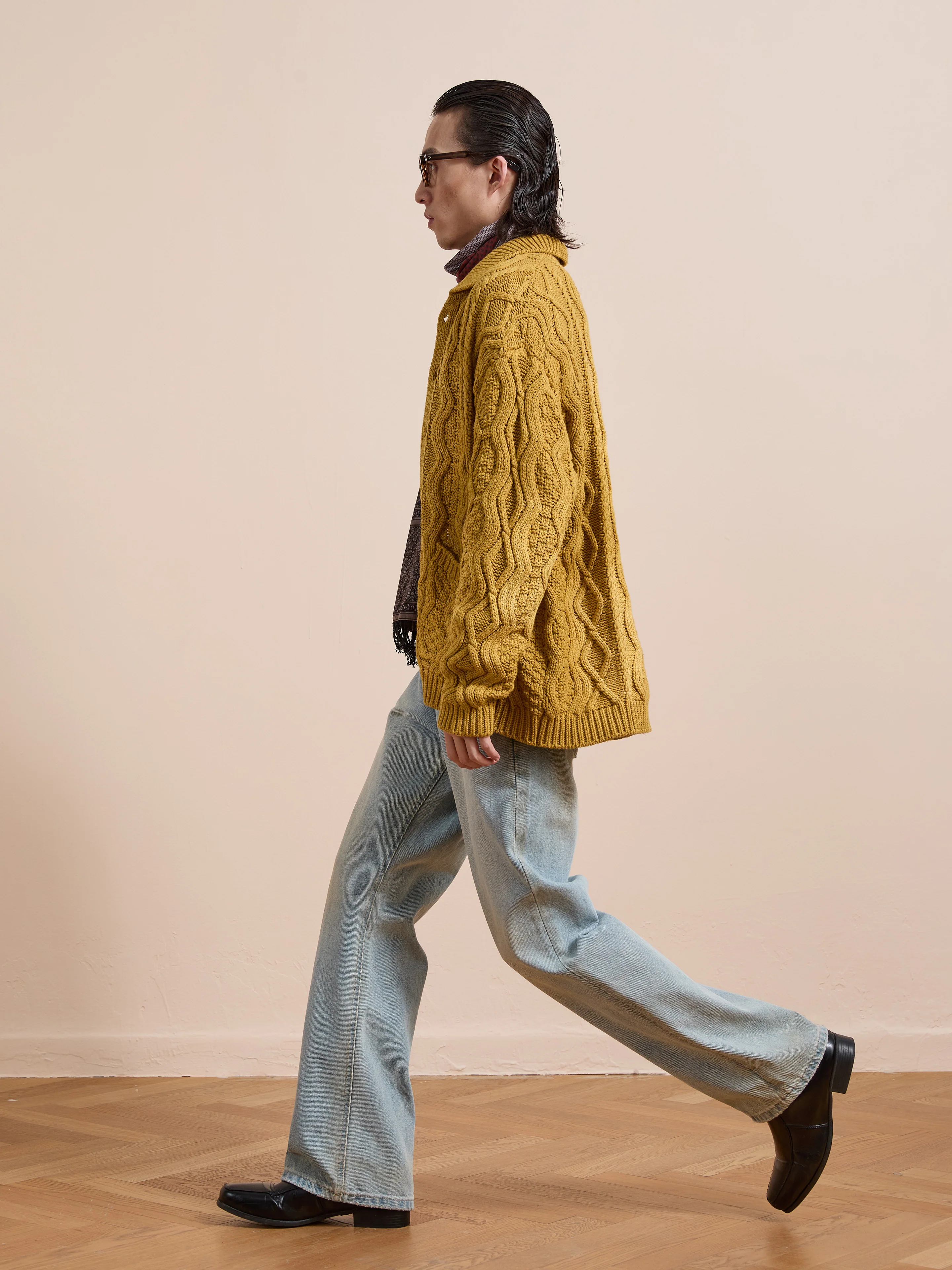 Cable Knit Buttoned Cardigan - Image 8