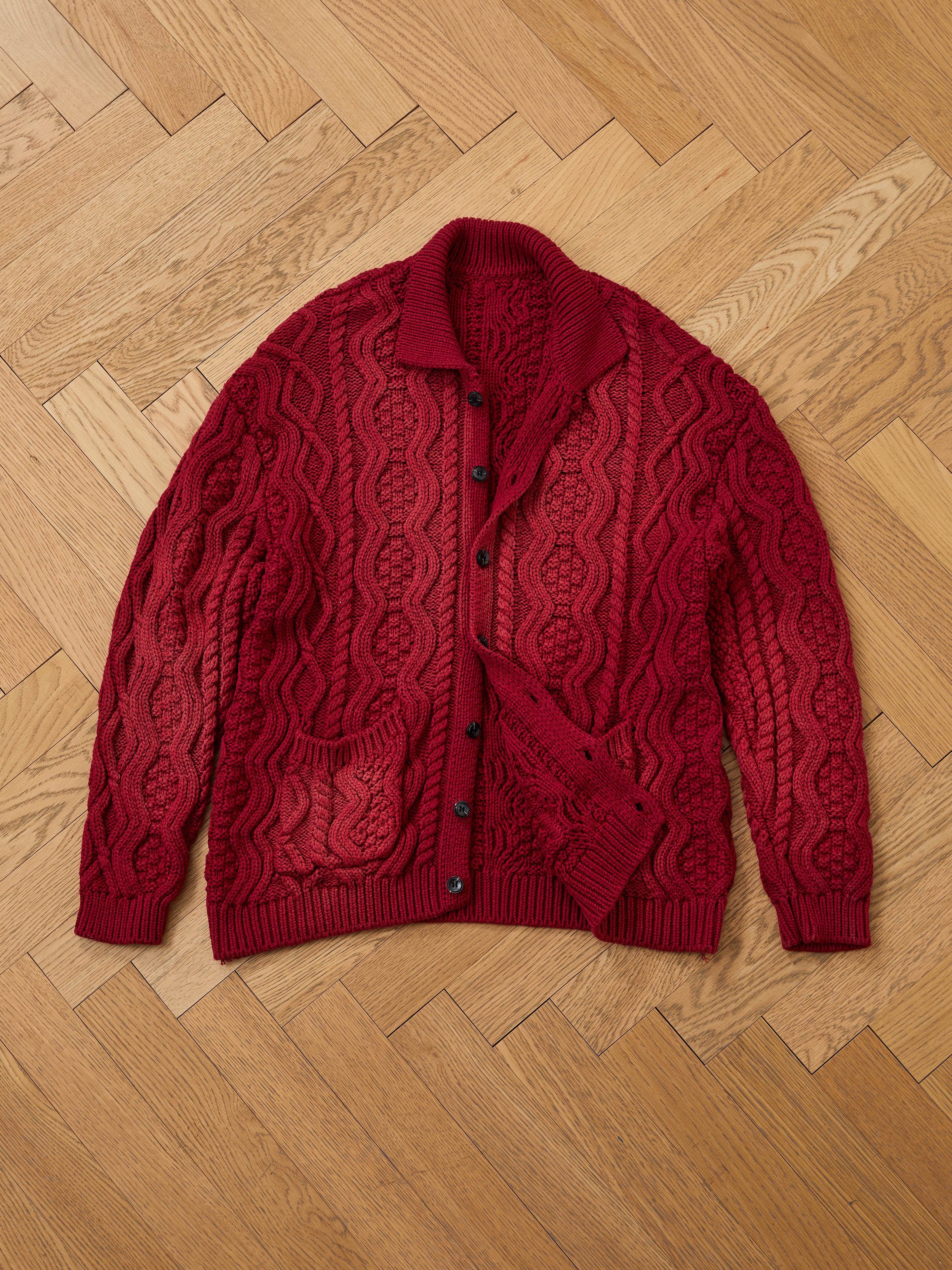 Cable Knit Buttoned Cardigan - Image 10