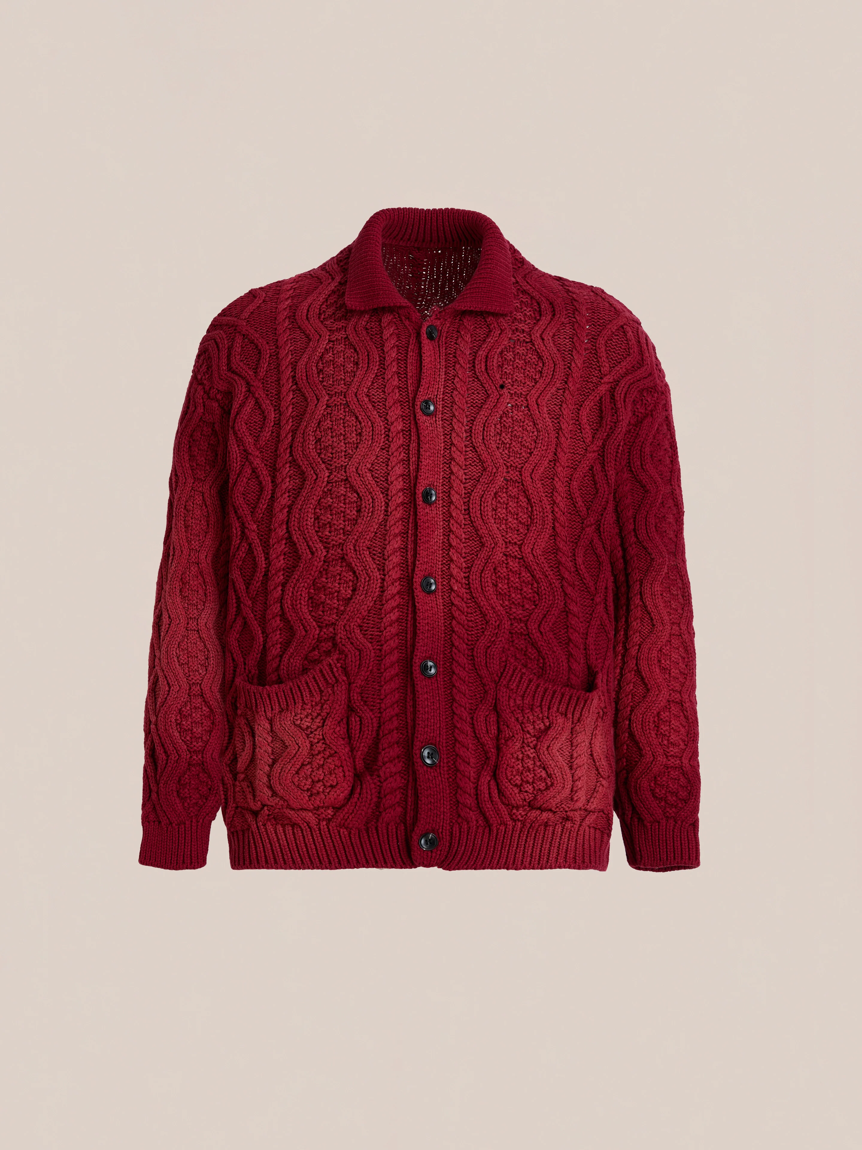 Cable Knit Buttoned Cardigan - Image 12
