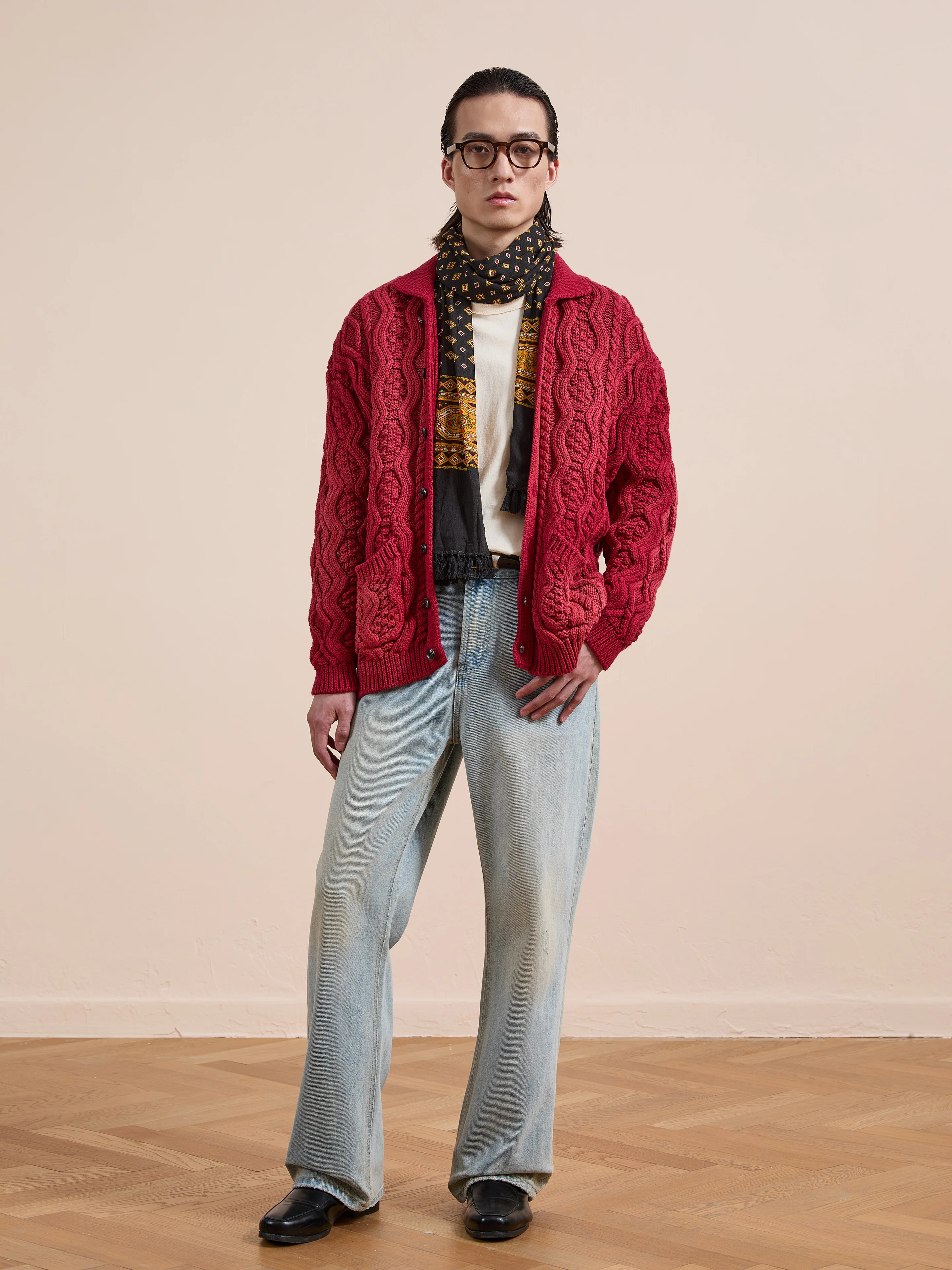 Cable Knit Buttoned Cardigan - Image 4