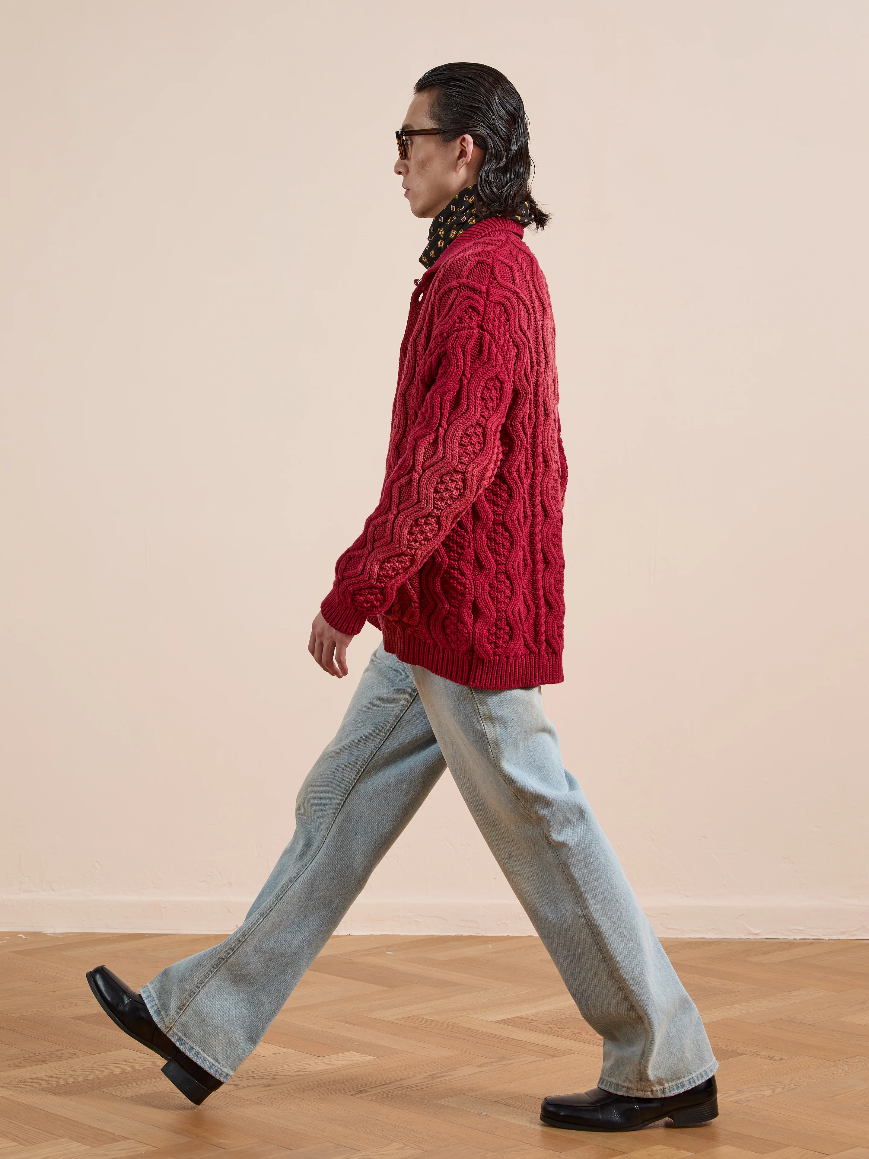 Cable Knit Buttoned Cardigan - Image 6