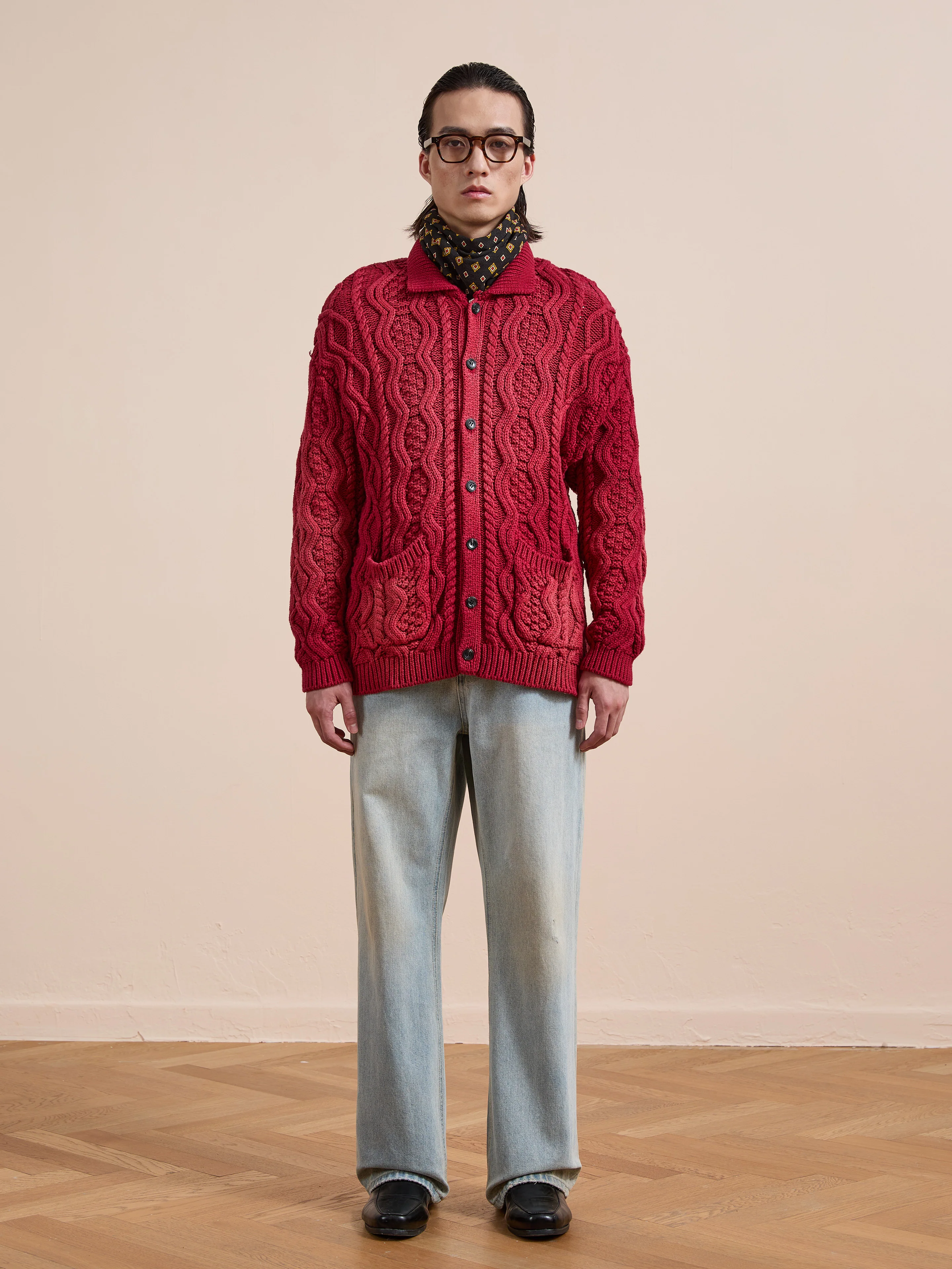 Cable Knit Buttoned Cardigan - Image 7