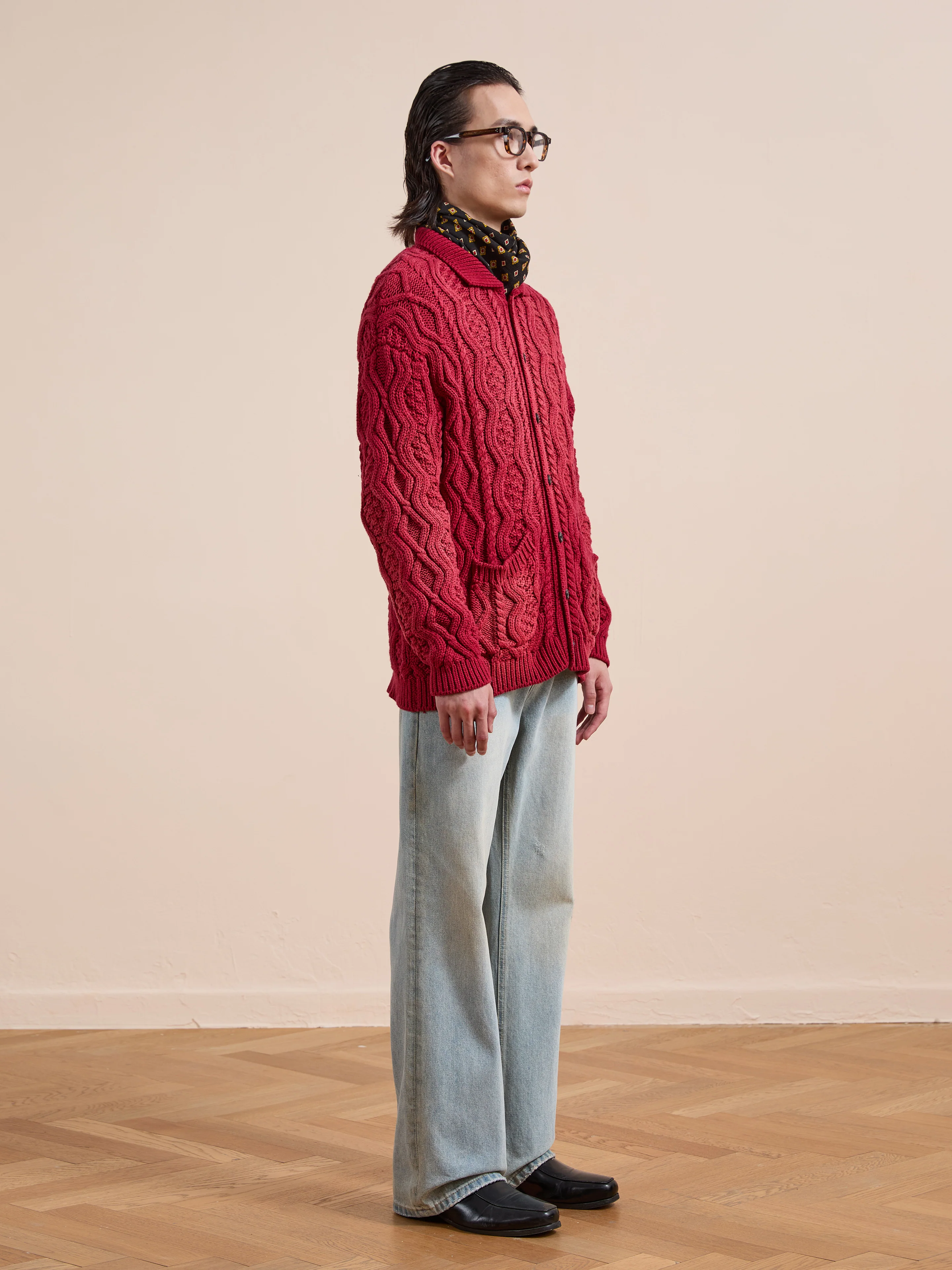 Cable Knit Buttoned Cardigan - Image 9