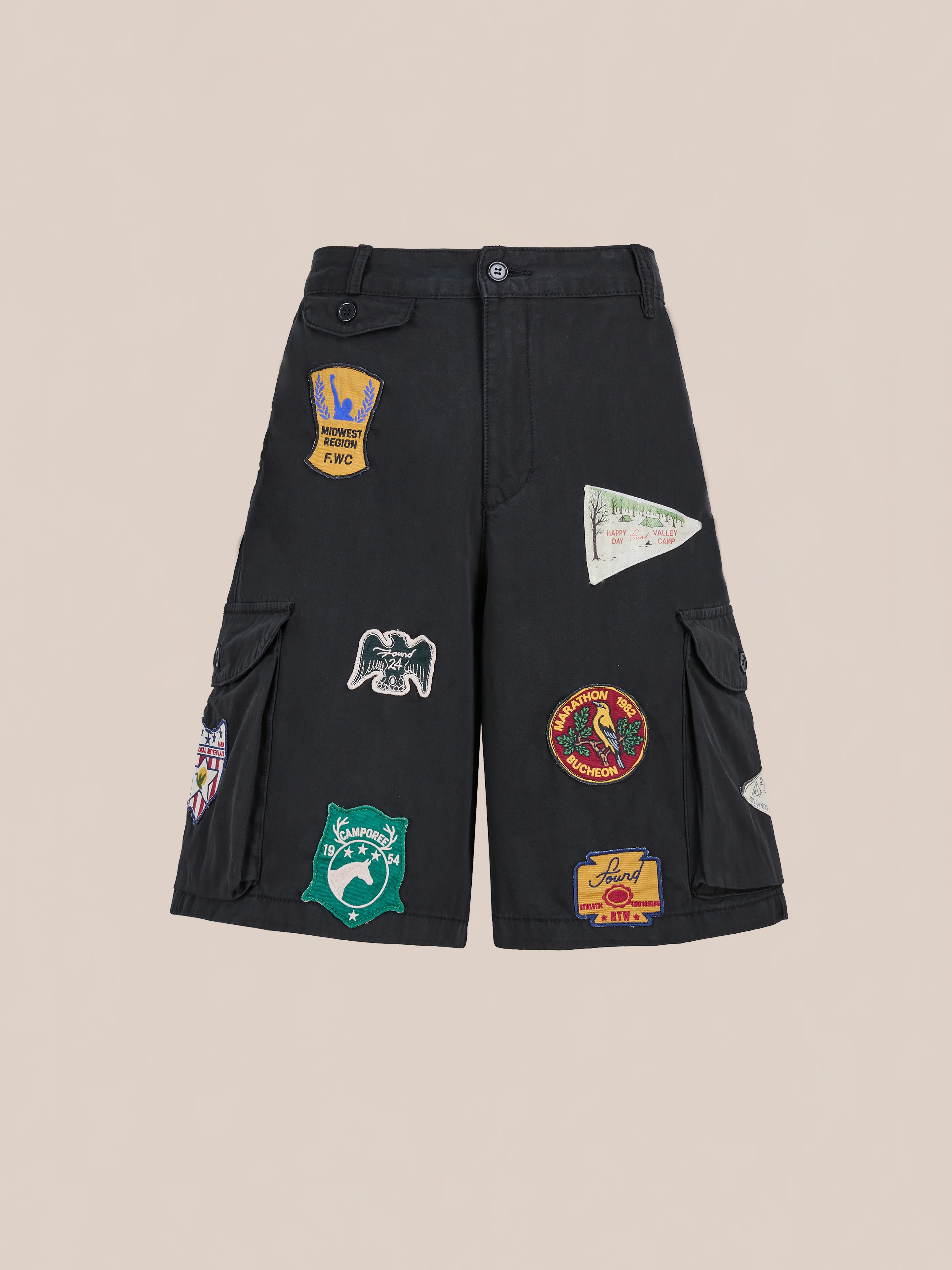 Patchwork Cargo Shorts - Image 4