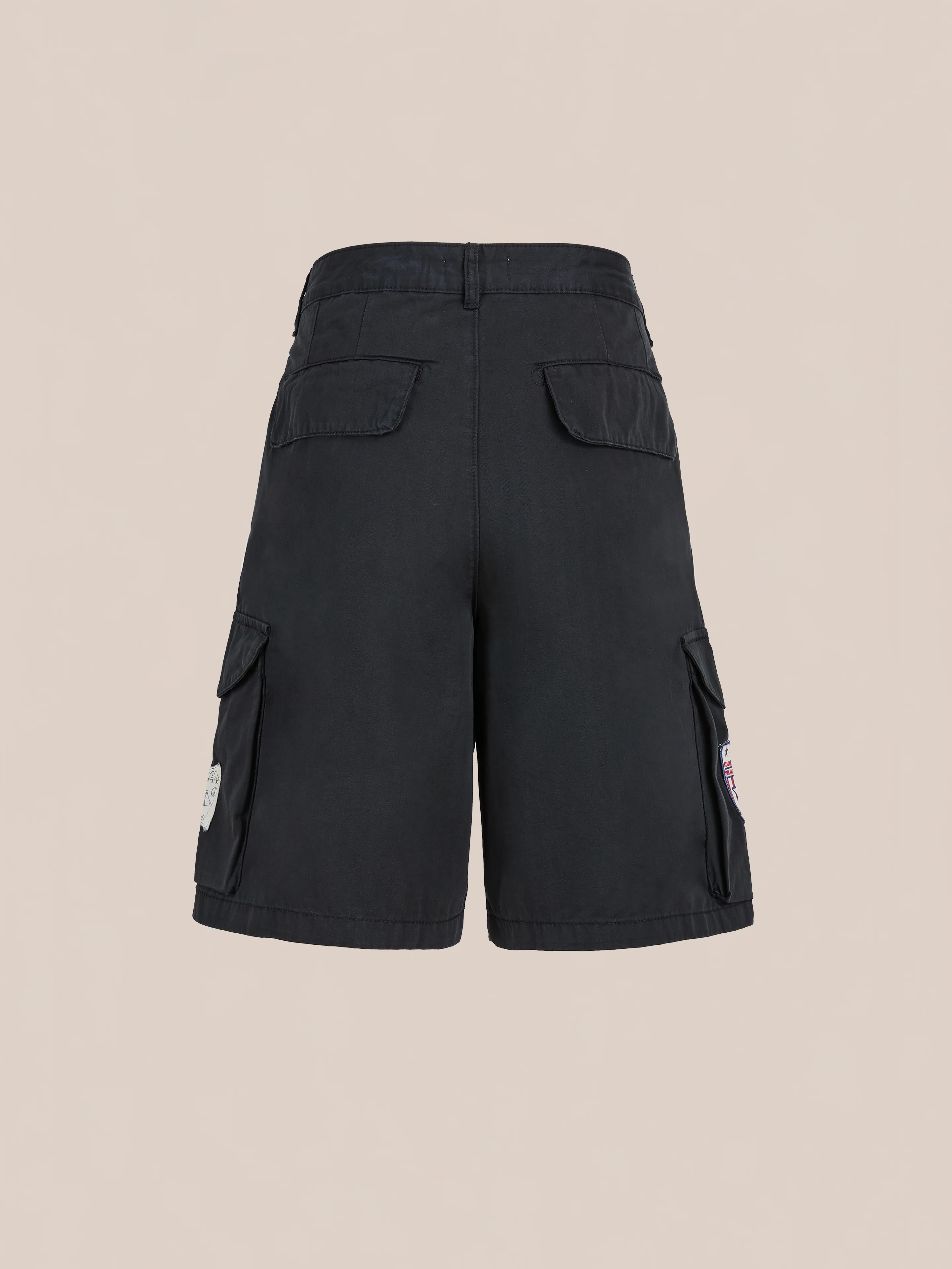 Patchwork Cargo Shorts - Image 5